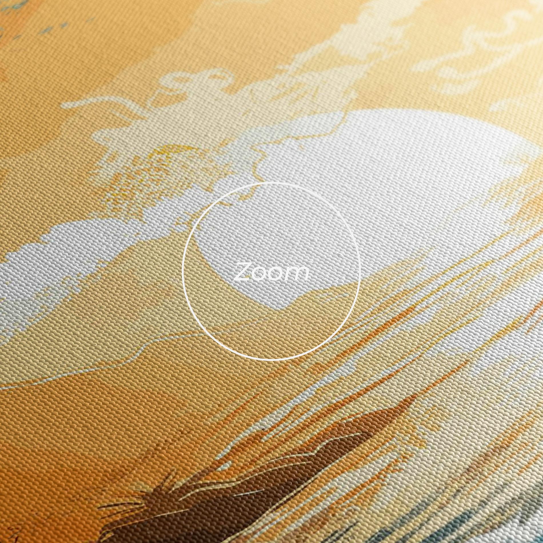 Leinwandbild Sunrise Beach View mockup 3