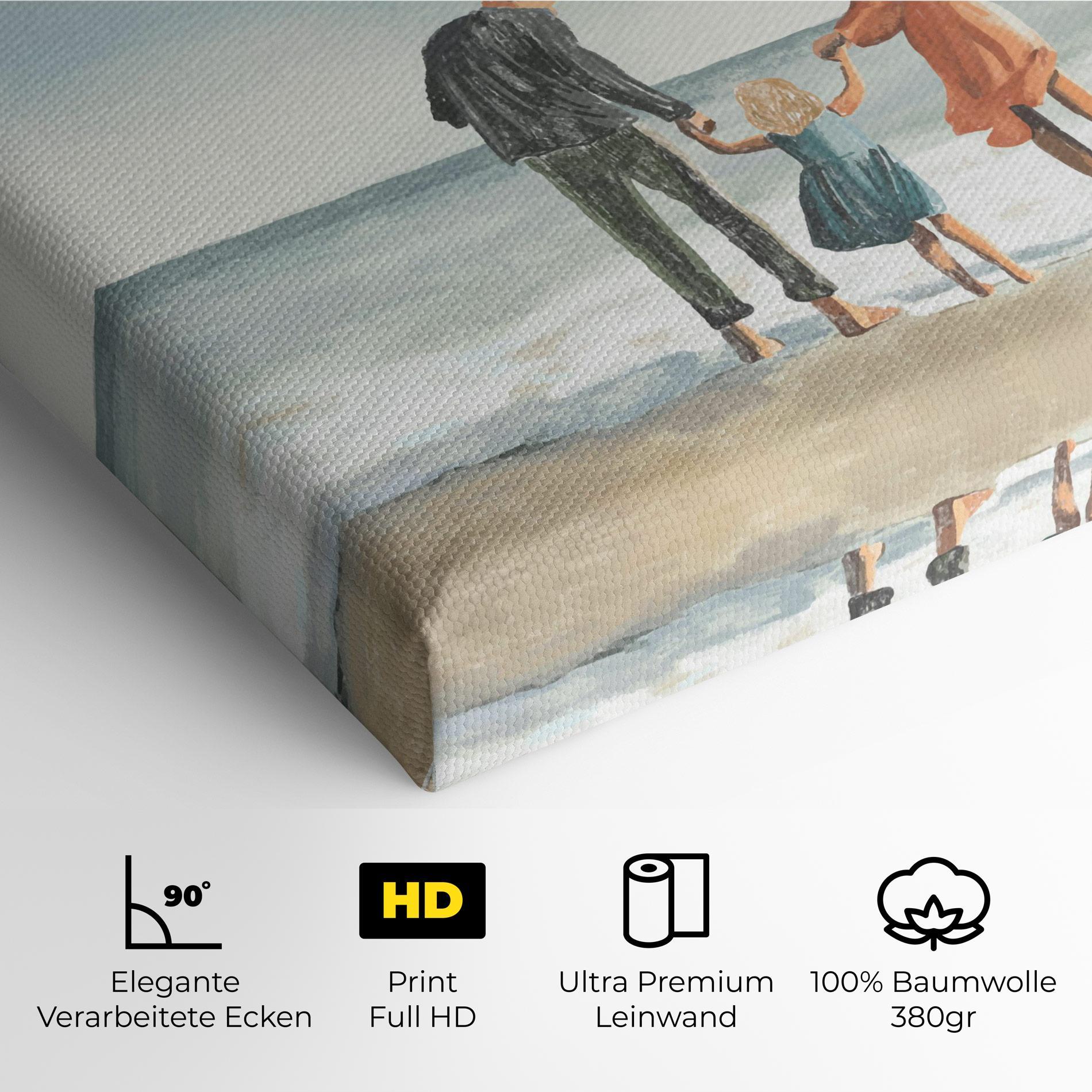 Leinwandbild Beach Family mockup 4
