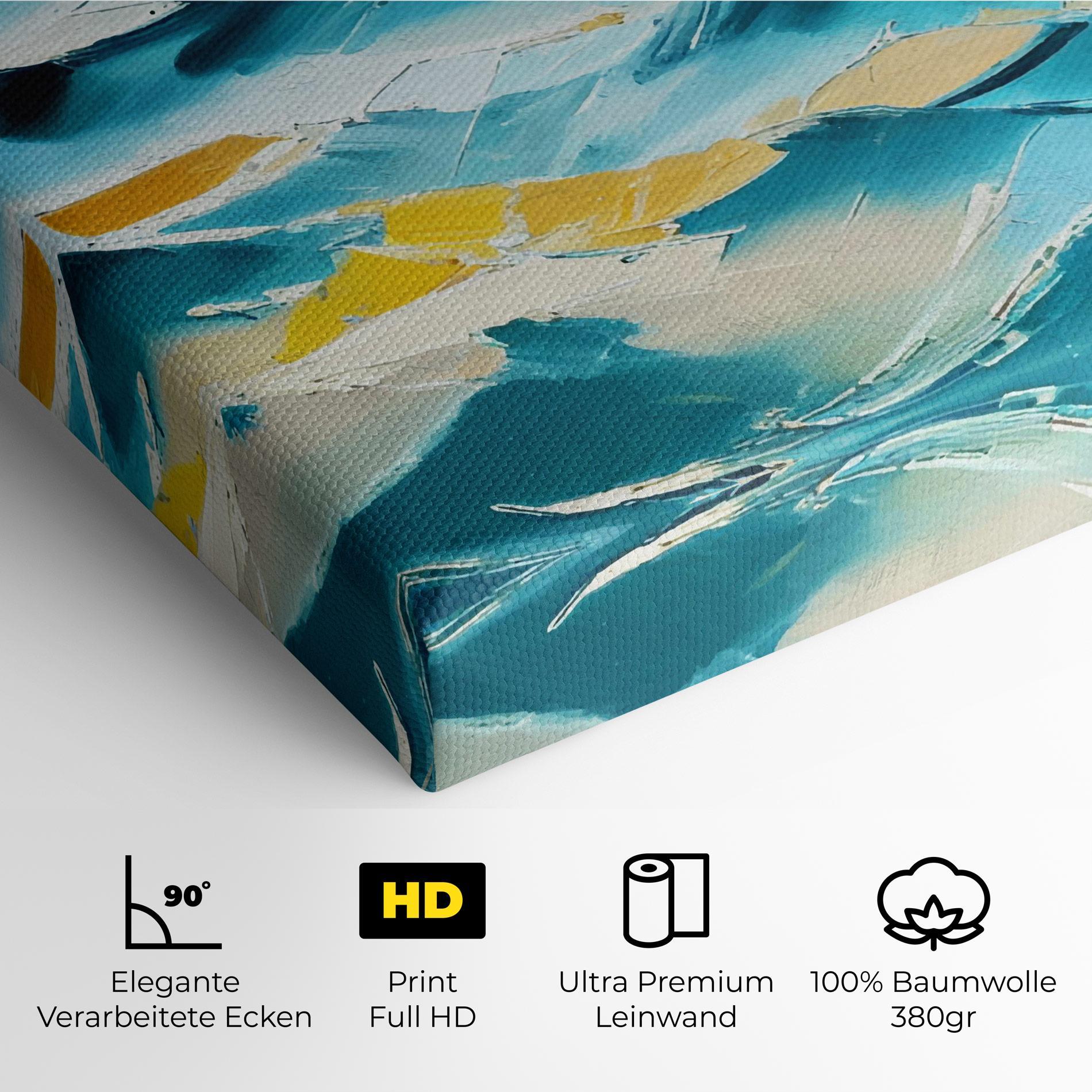 Leinwandbild Blue Ocean Painting mockup 4