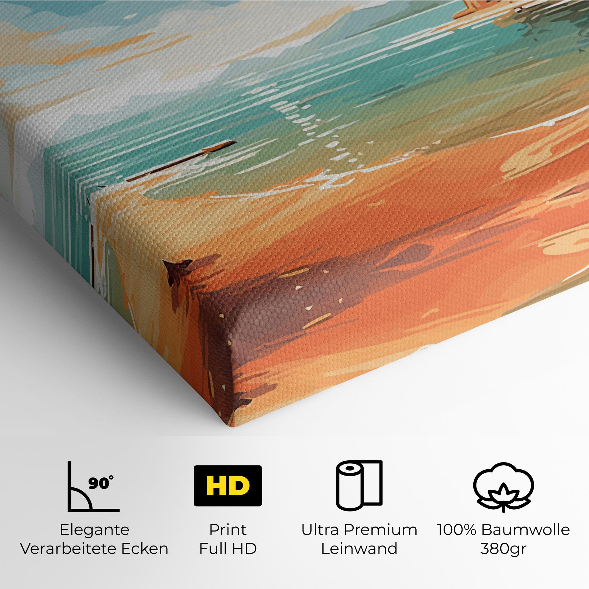 Leinwandbild Blue Sky Beach mockup 4