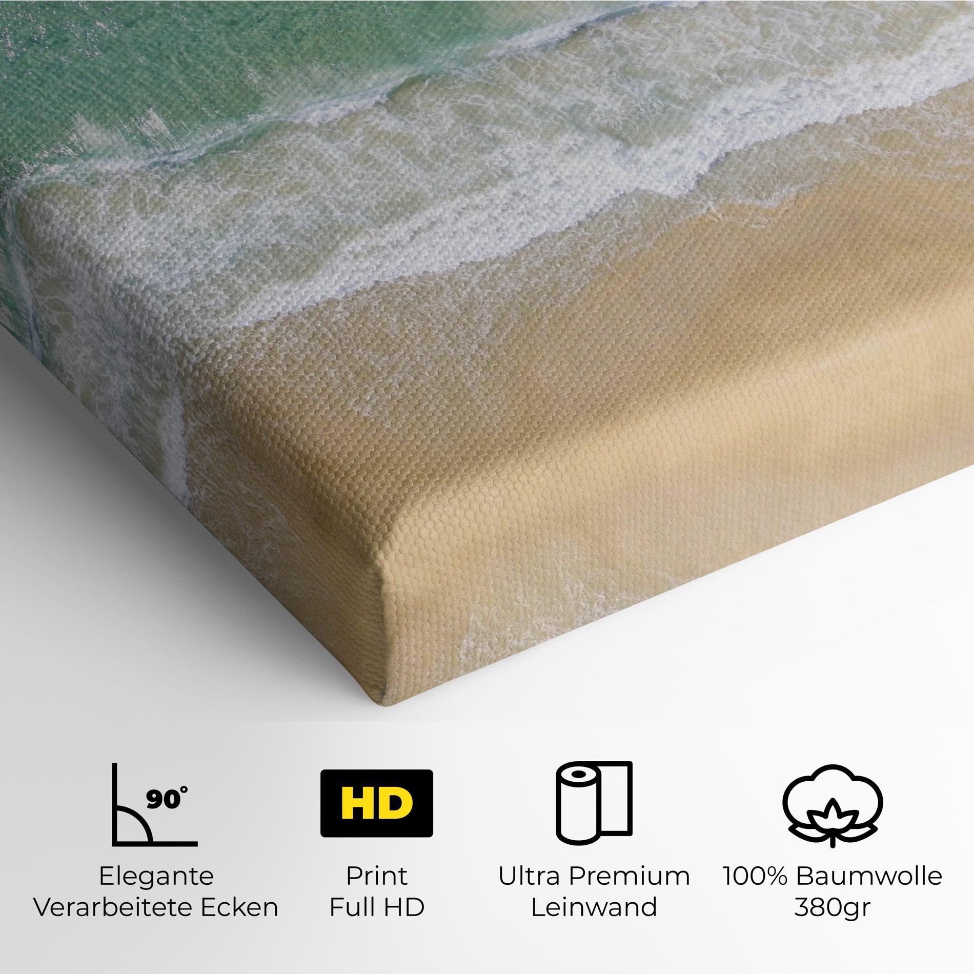 Leinwandbild Blue Waves Beach mockup 4