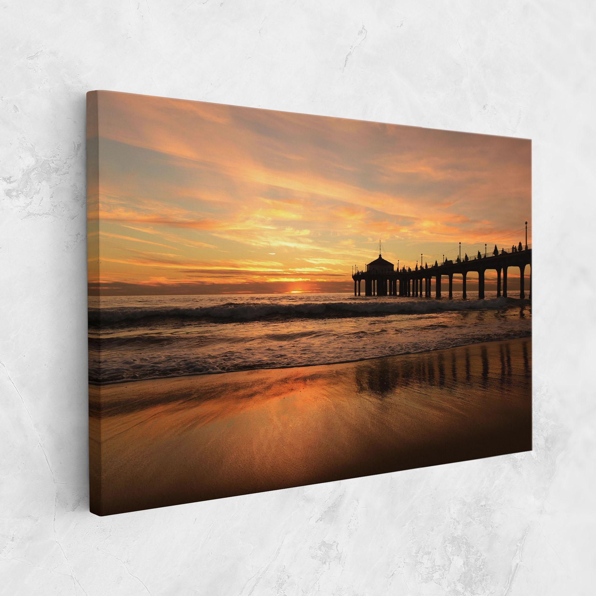 Leinwandbild Beach Sunset View mockup 1