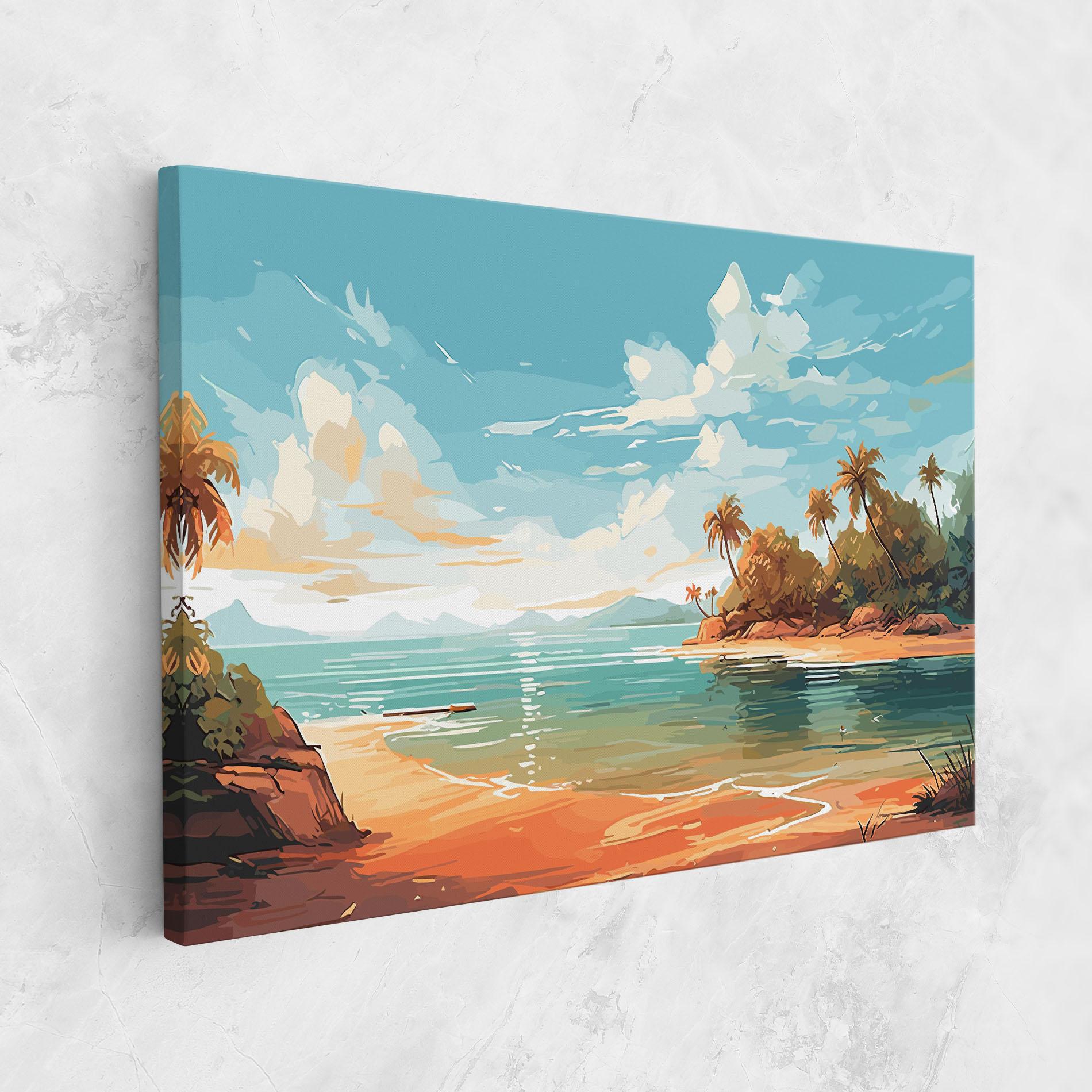 Leinwandbild Blue Sky Beach mockup 1