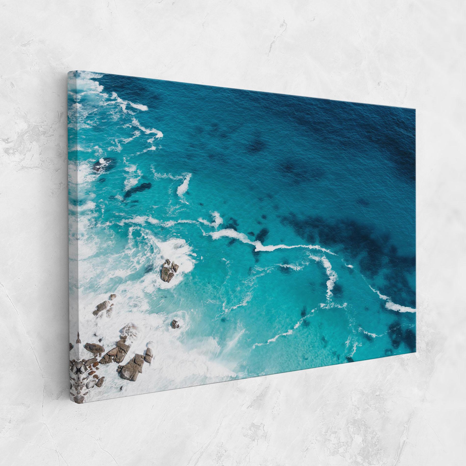 Leinwandbild Blue Water Beach mockup 1