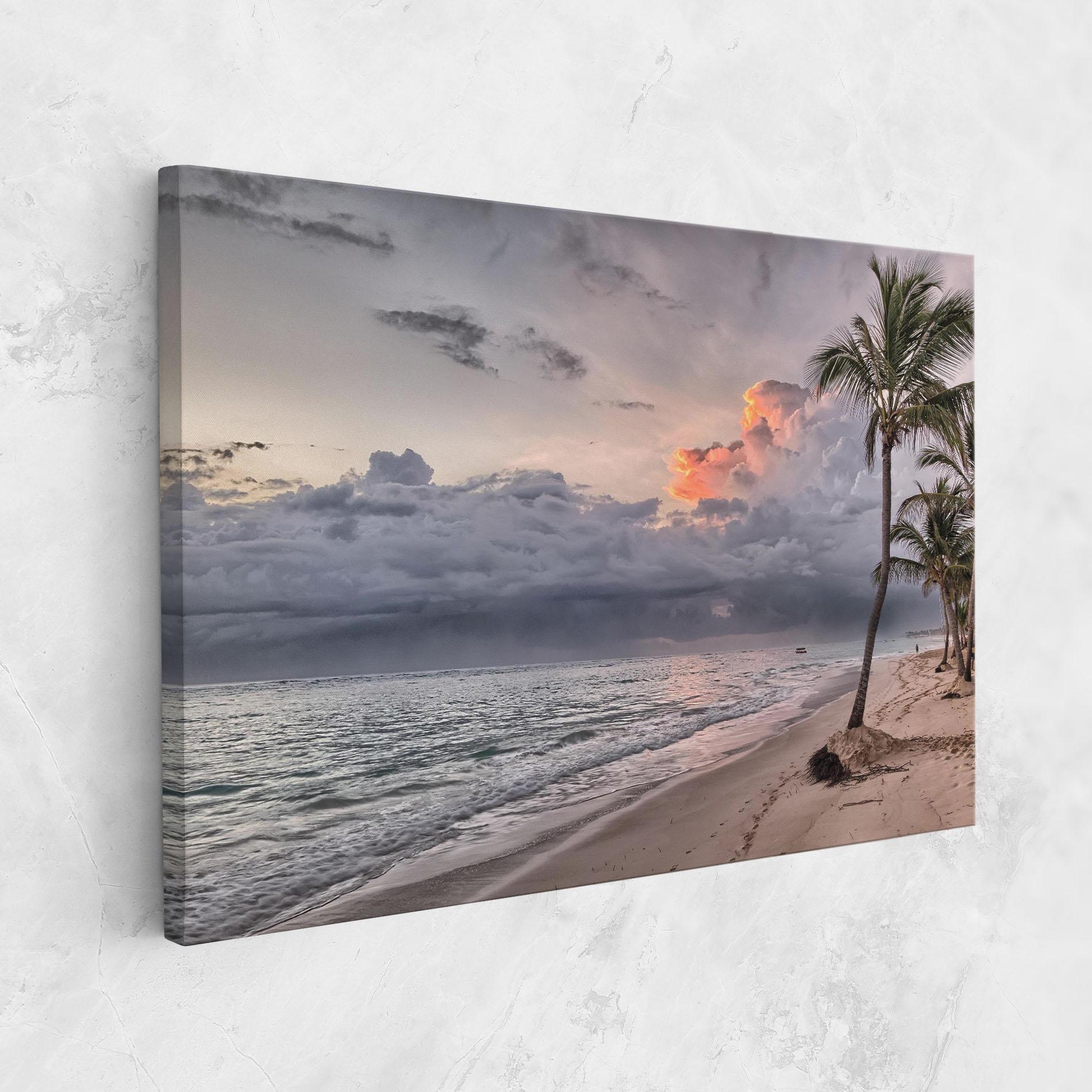 Leinwandbild Cloudy Beach mockup 1