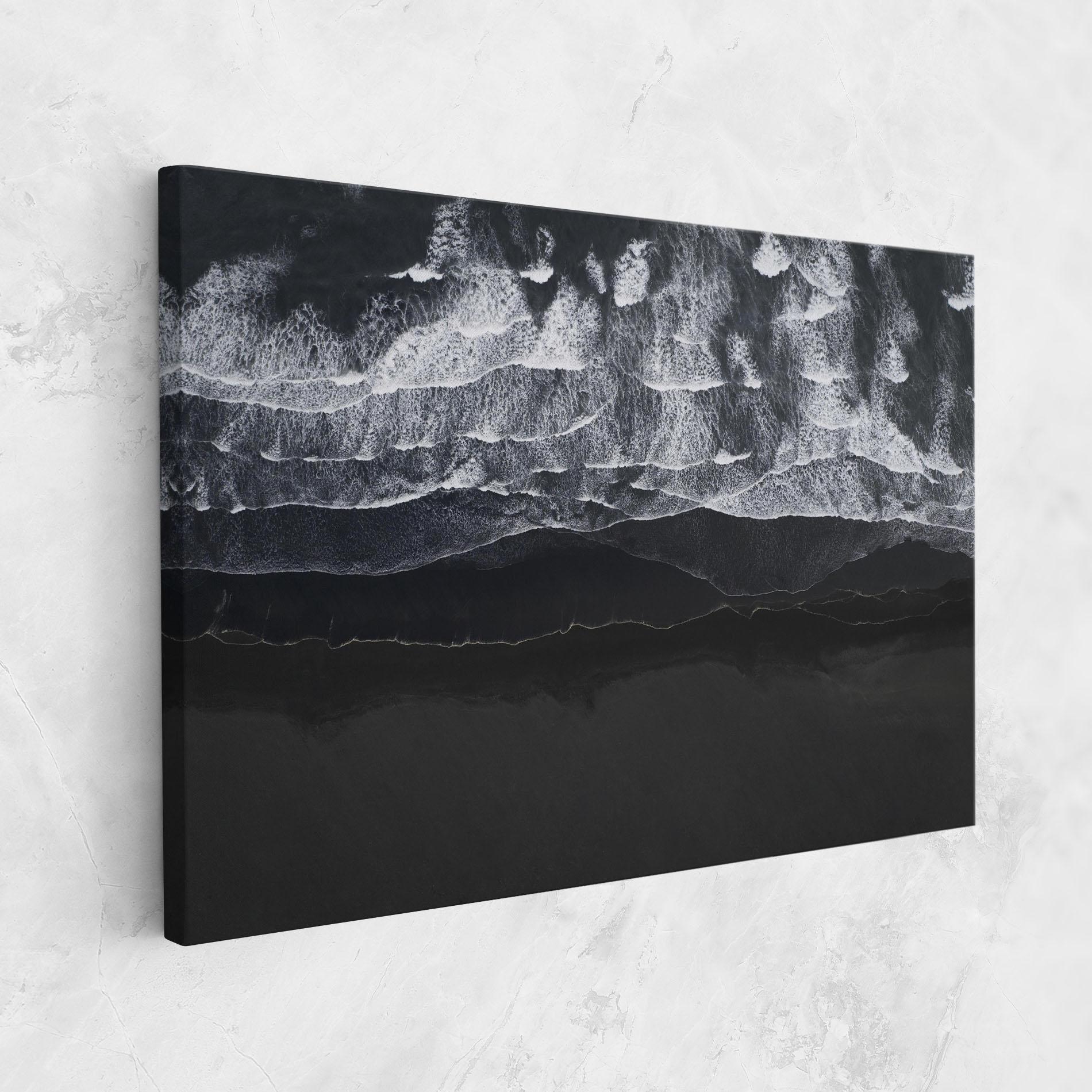 Leinwandbild Grey Waves Beach mockup 1