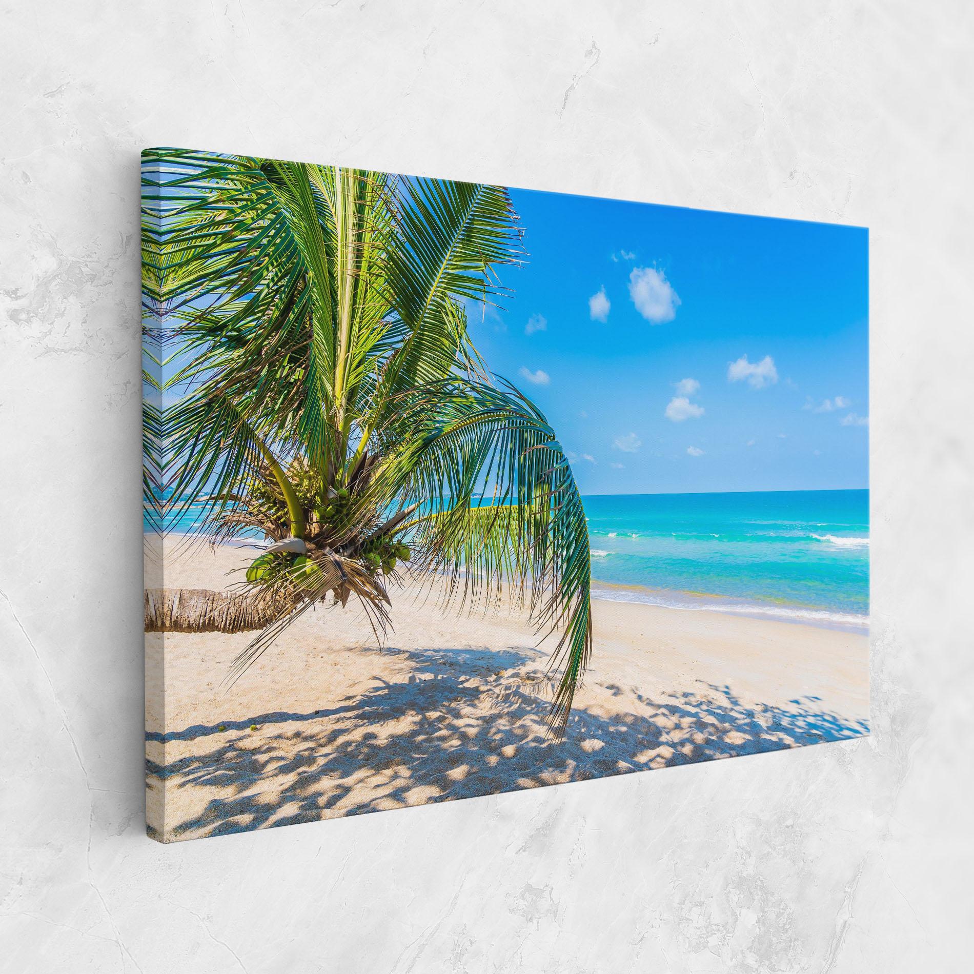 Leinwandbild Tropical Beach View mockup 1