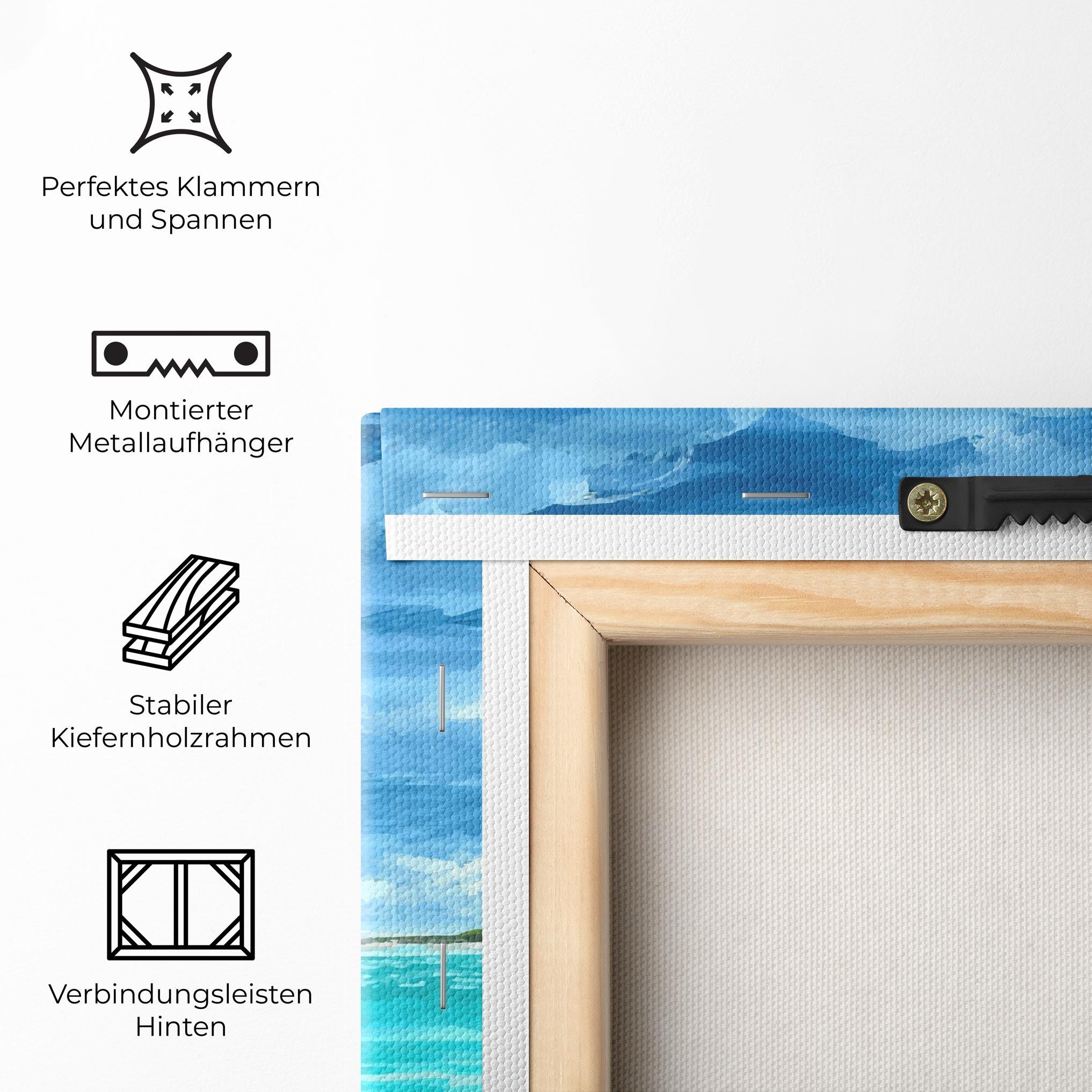 Leinwandbild Beach Painting Art mockup 5