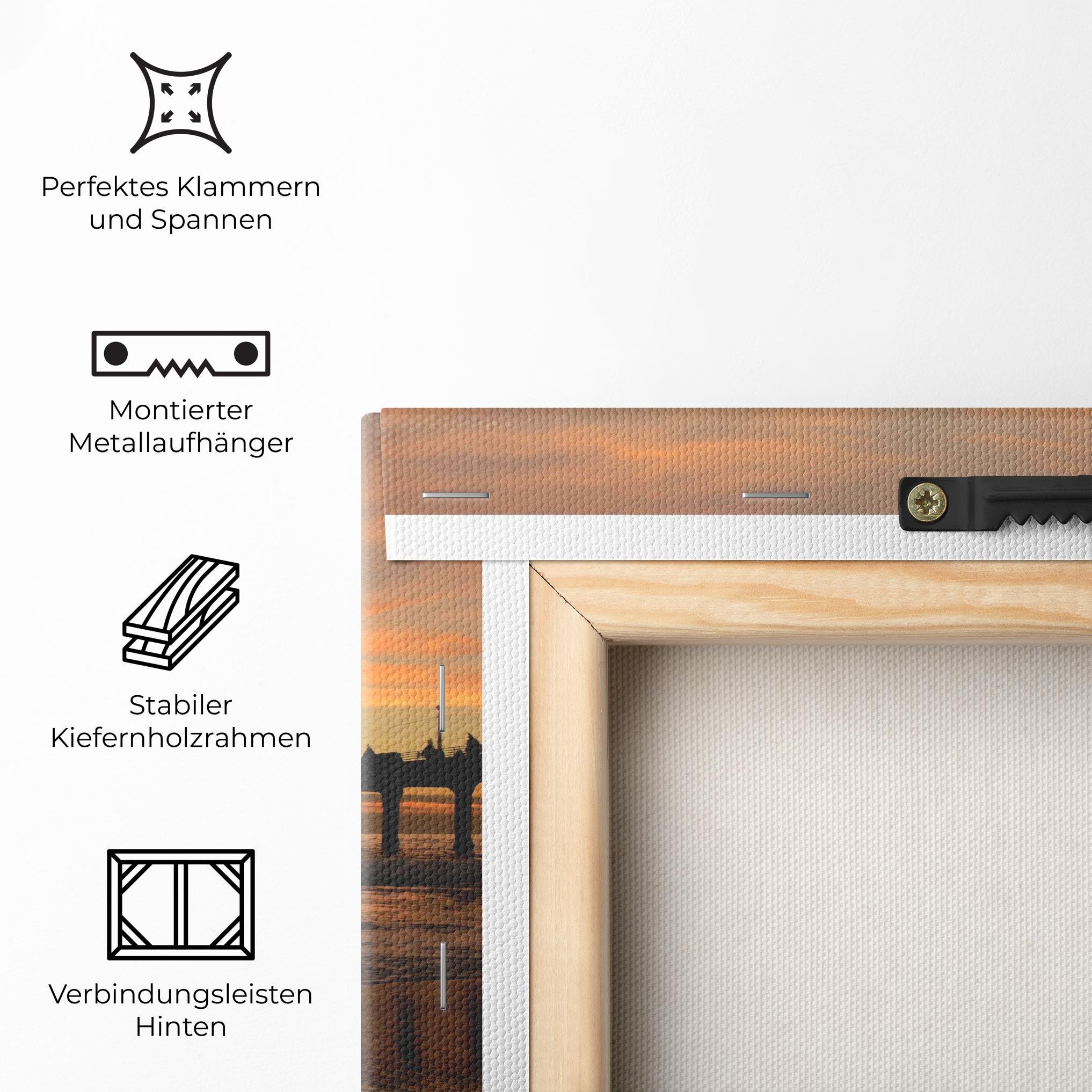 Leinwandbild Beach Sunset View mockup 5