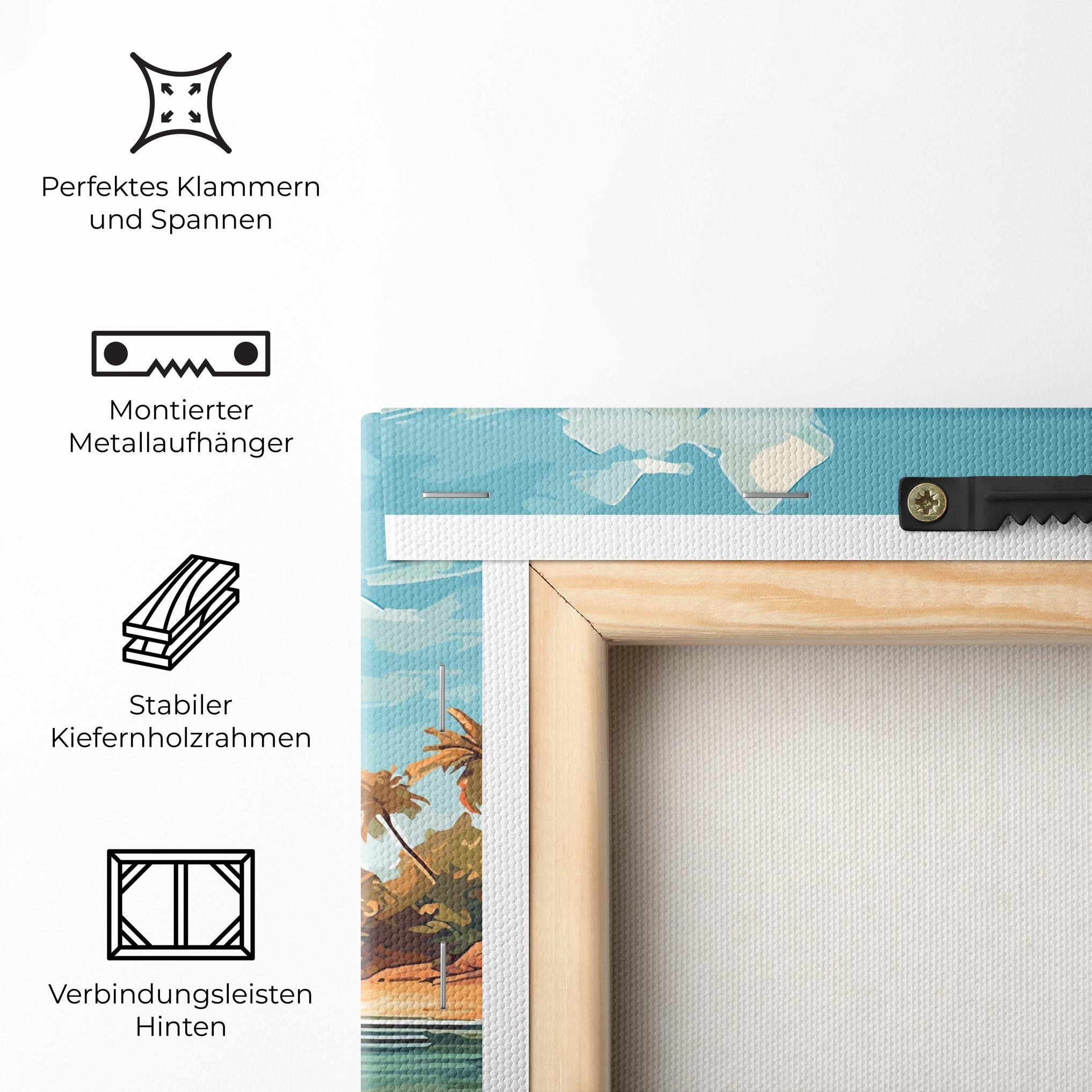 Leinwandbild Blue Sky Beach mockup 5