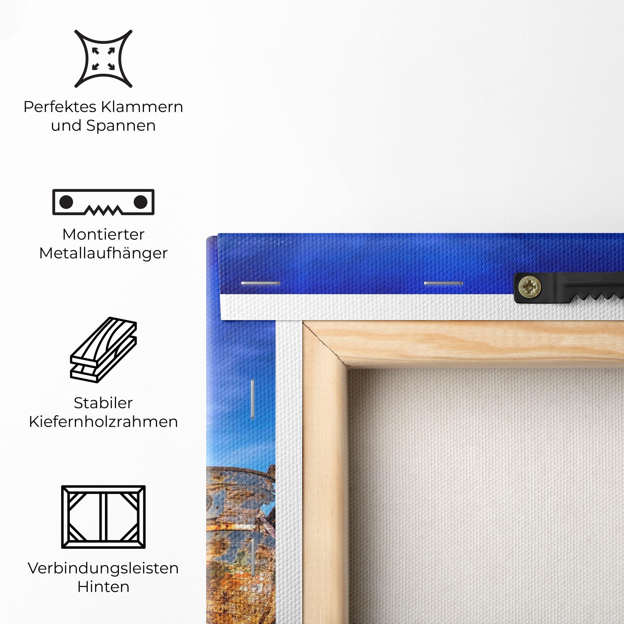 Leinwandbild Boat Blue Sky mockup 5