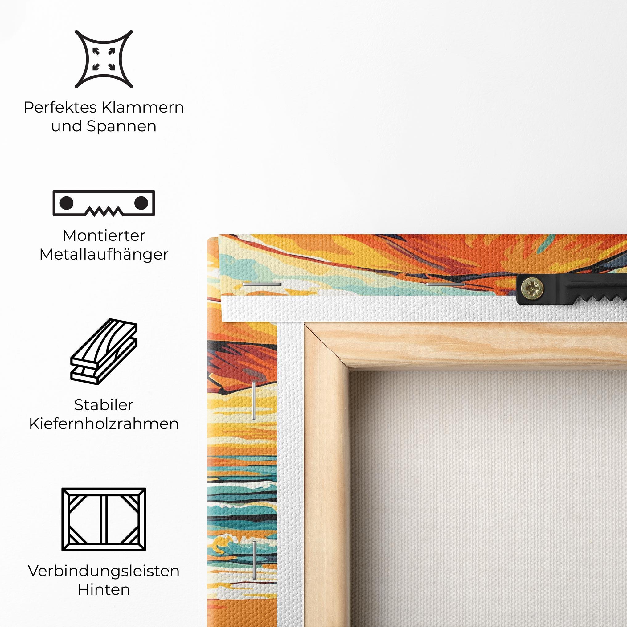 Leinwandbild Chair Sunset View mockup 5
