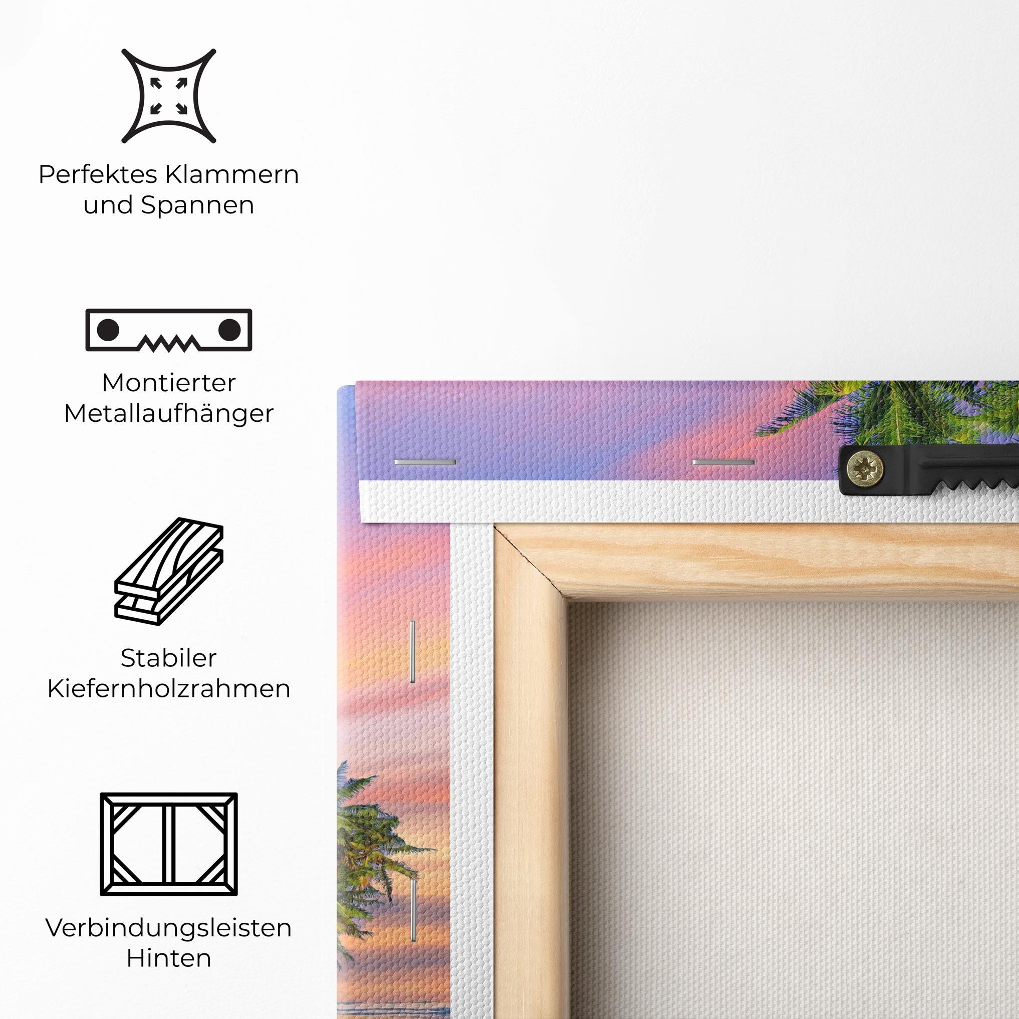 Leinwandbild Coconut Tree Sunset mockup 5