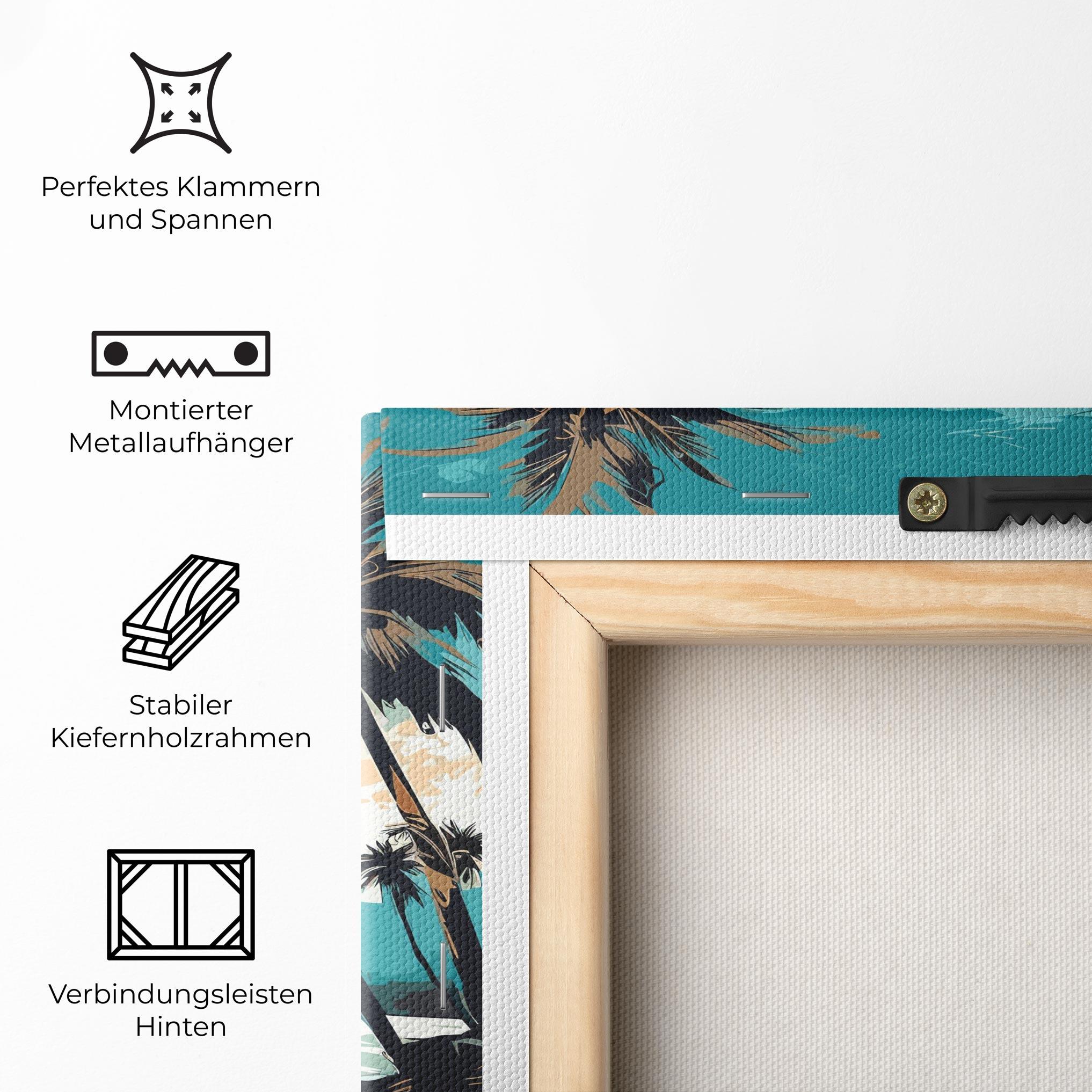 Leinwandbild Cream Blue Beach mockup 5