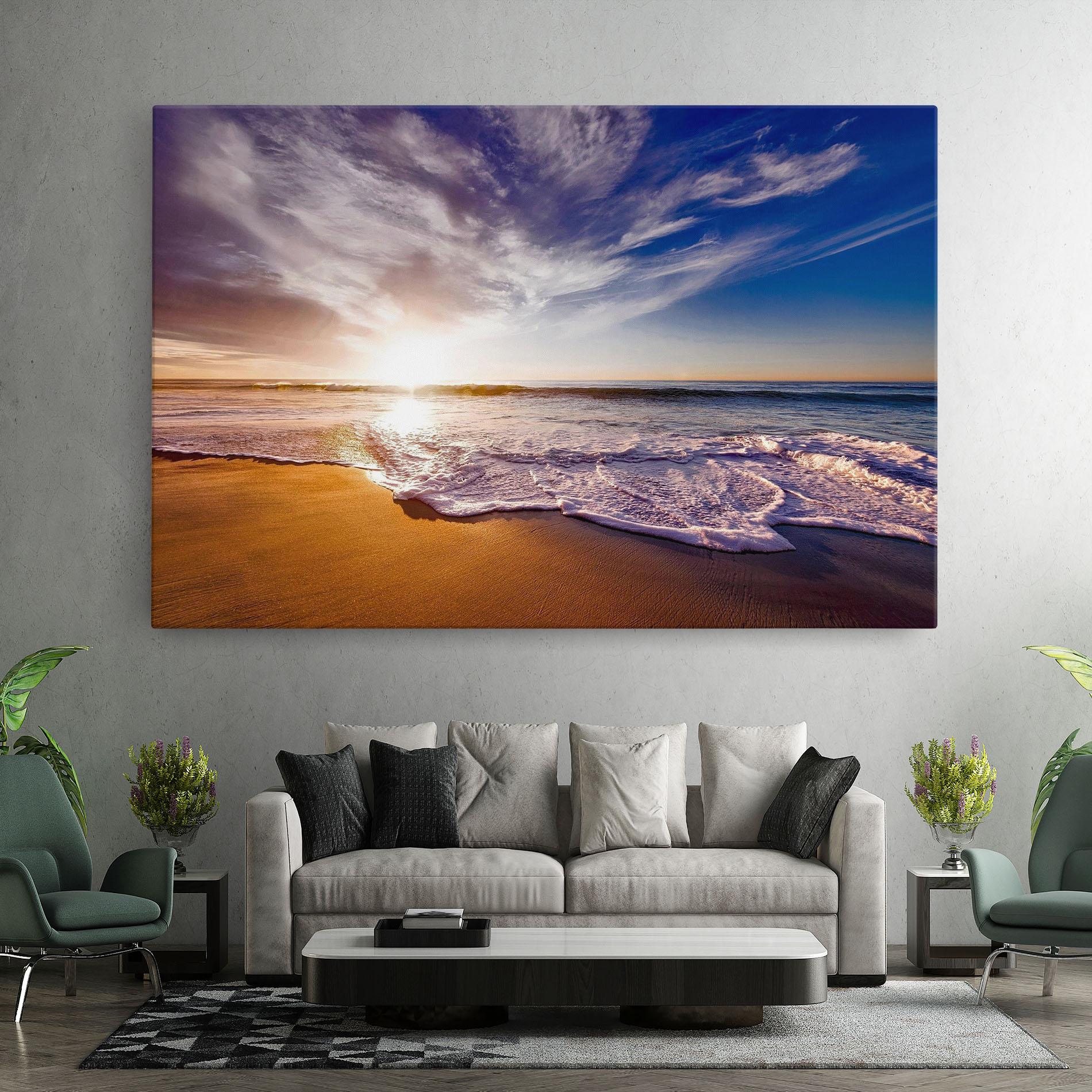 Leinwandbild Beach Sunrise mockup 7