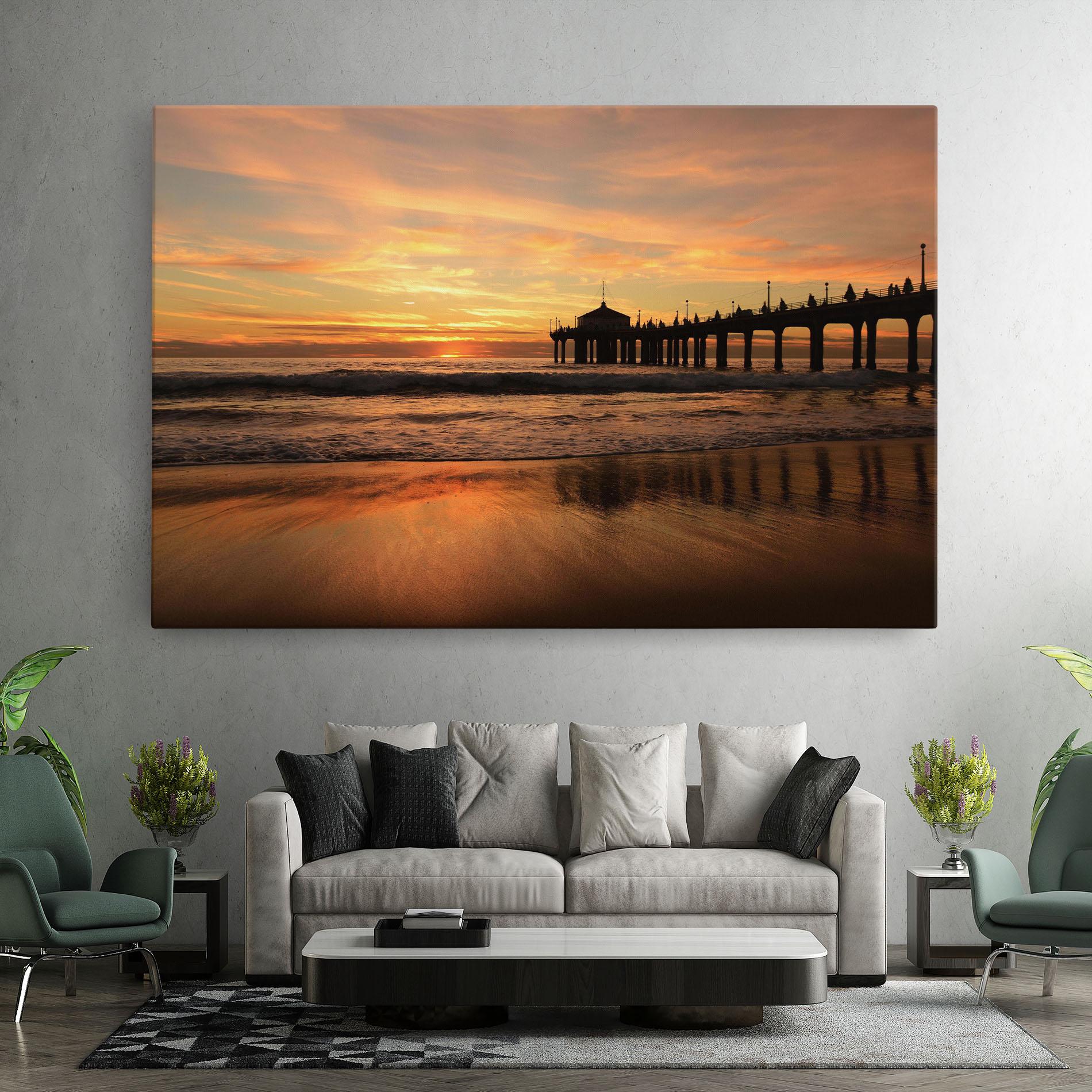 Leinwandbild Beach Sunset View mockup 7