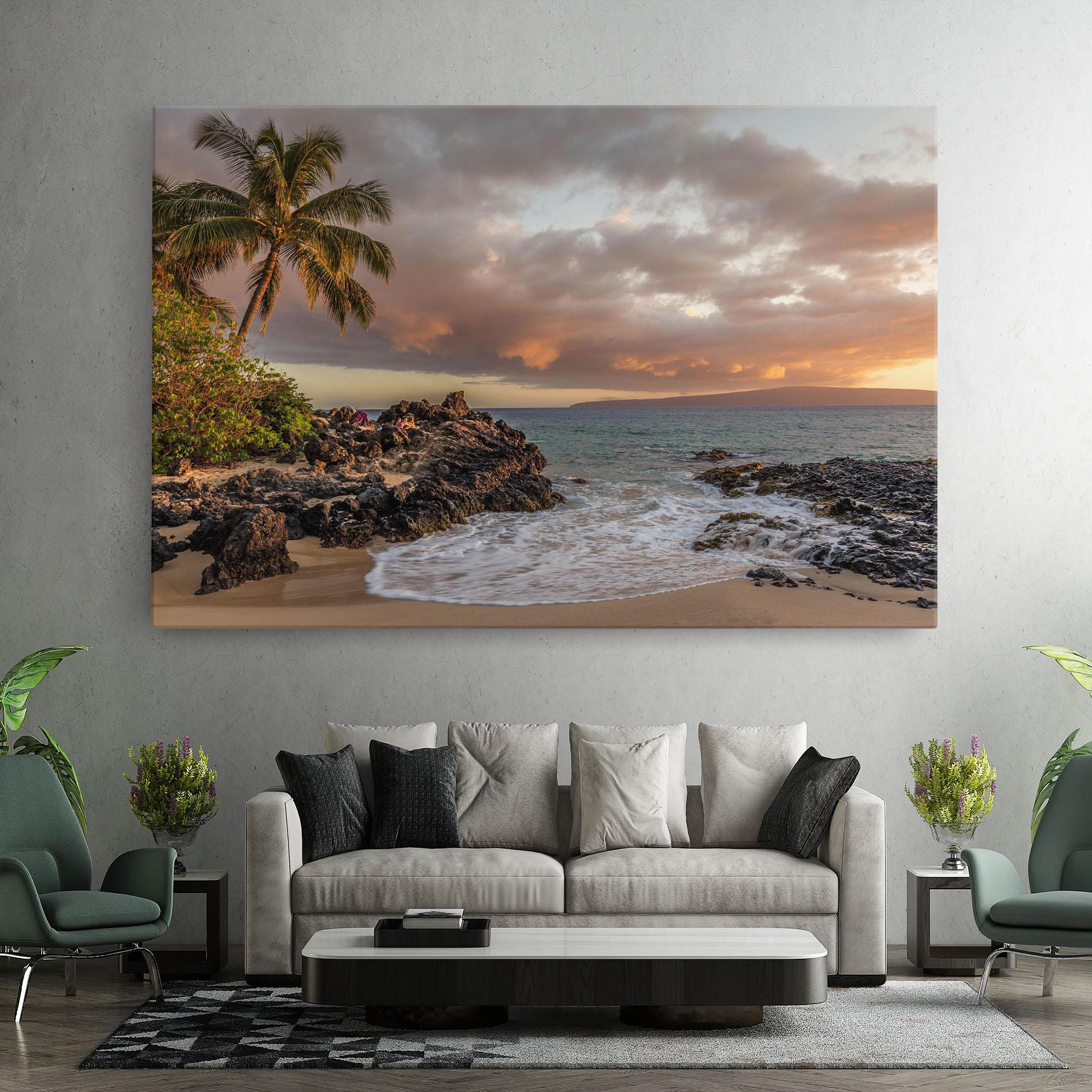 Leinwandbild Beautiful Beach Landscape mockup 7