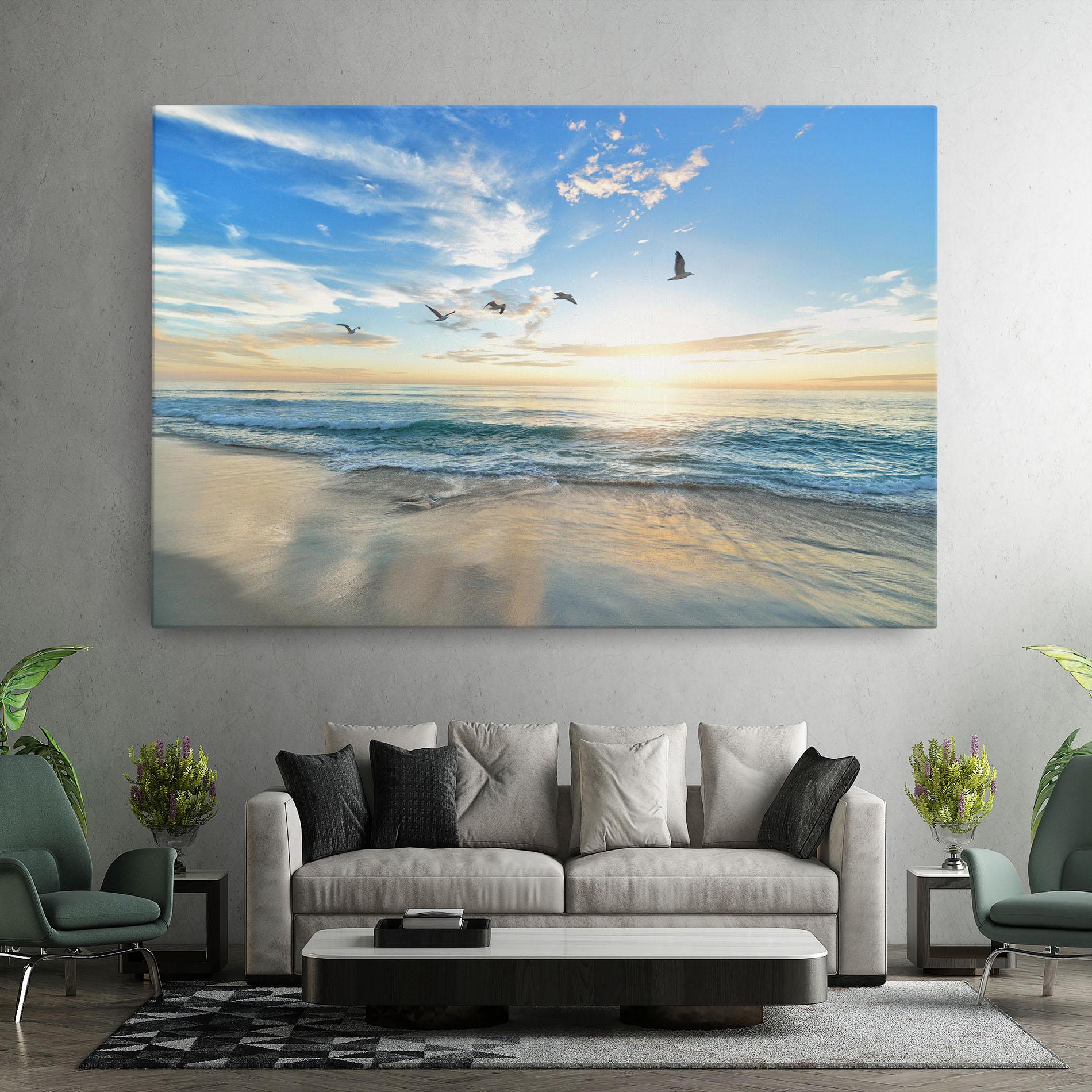 Leinwandbild Beautiful Beach mockup 7
