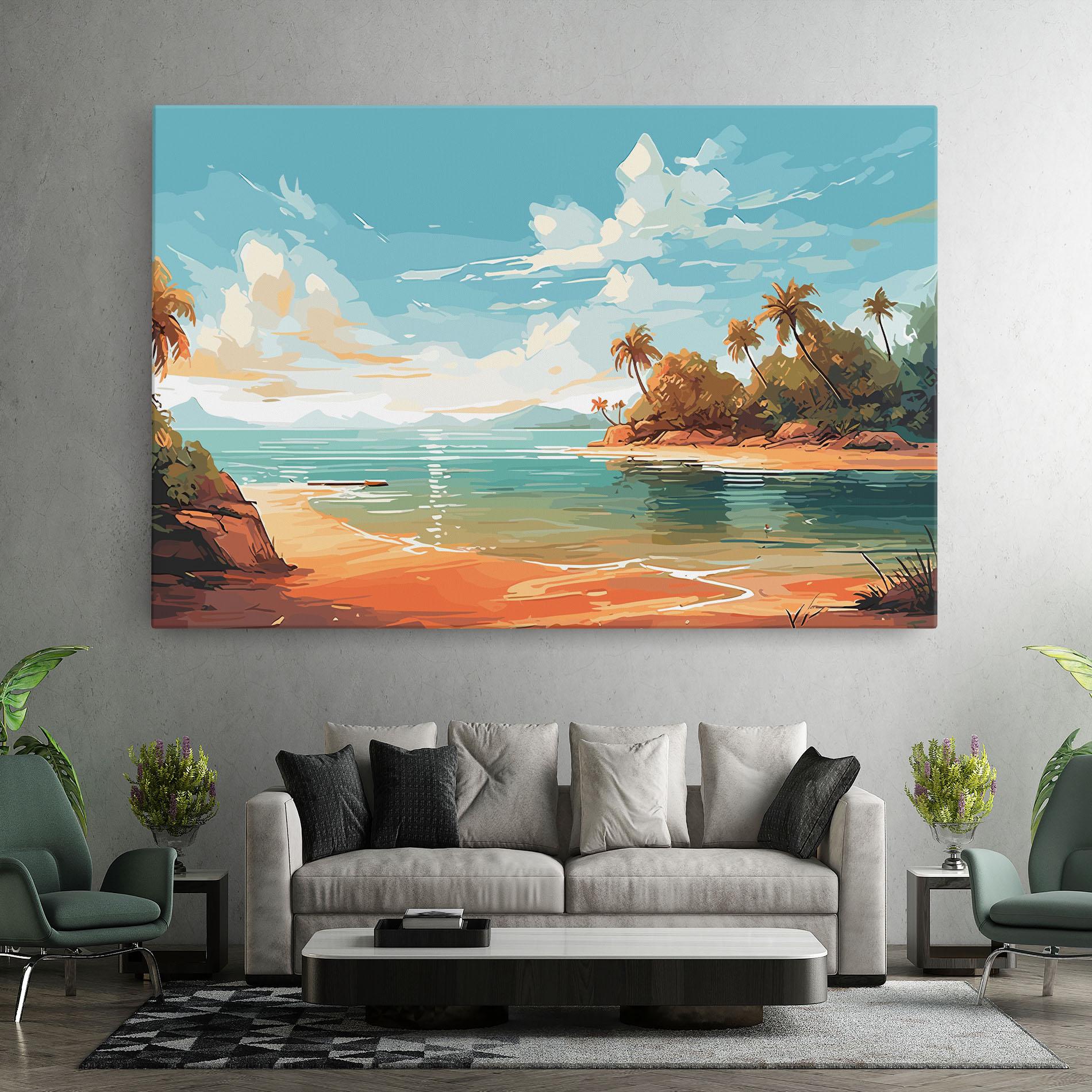 Leinwandbild Blue Sky Beach mockup 7