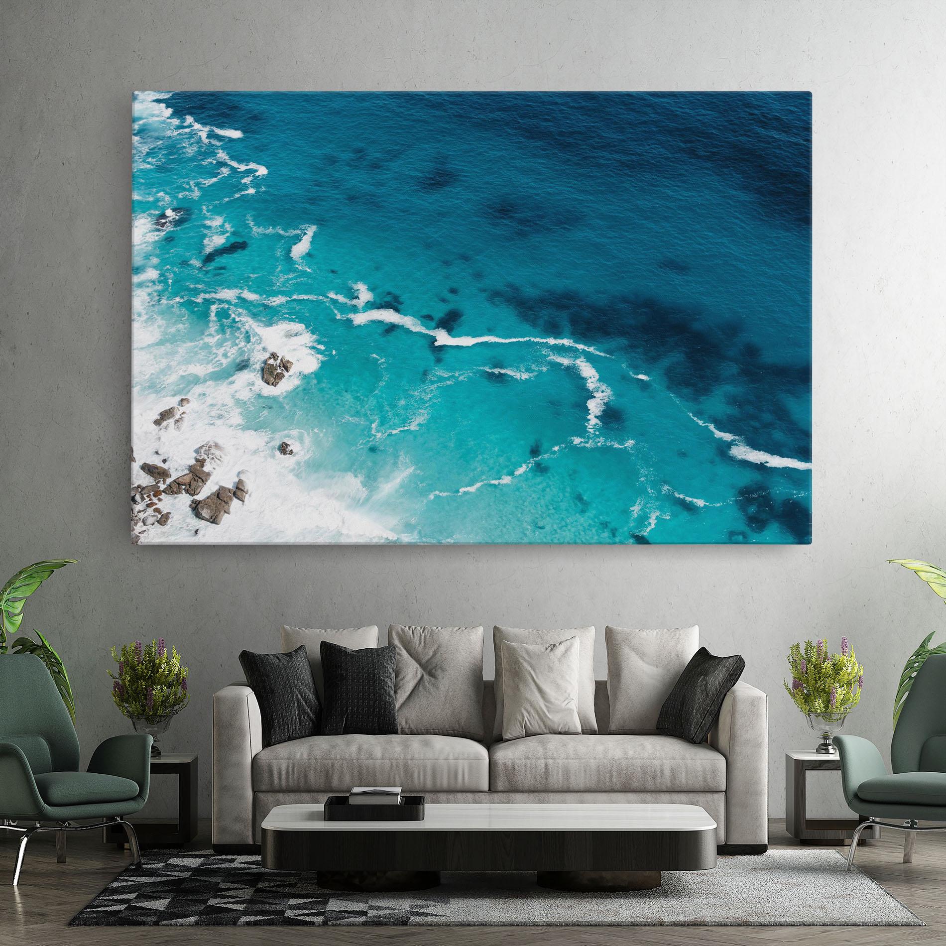 Leinwandbild Blue Water Beach mockup 7