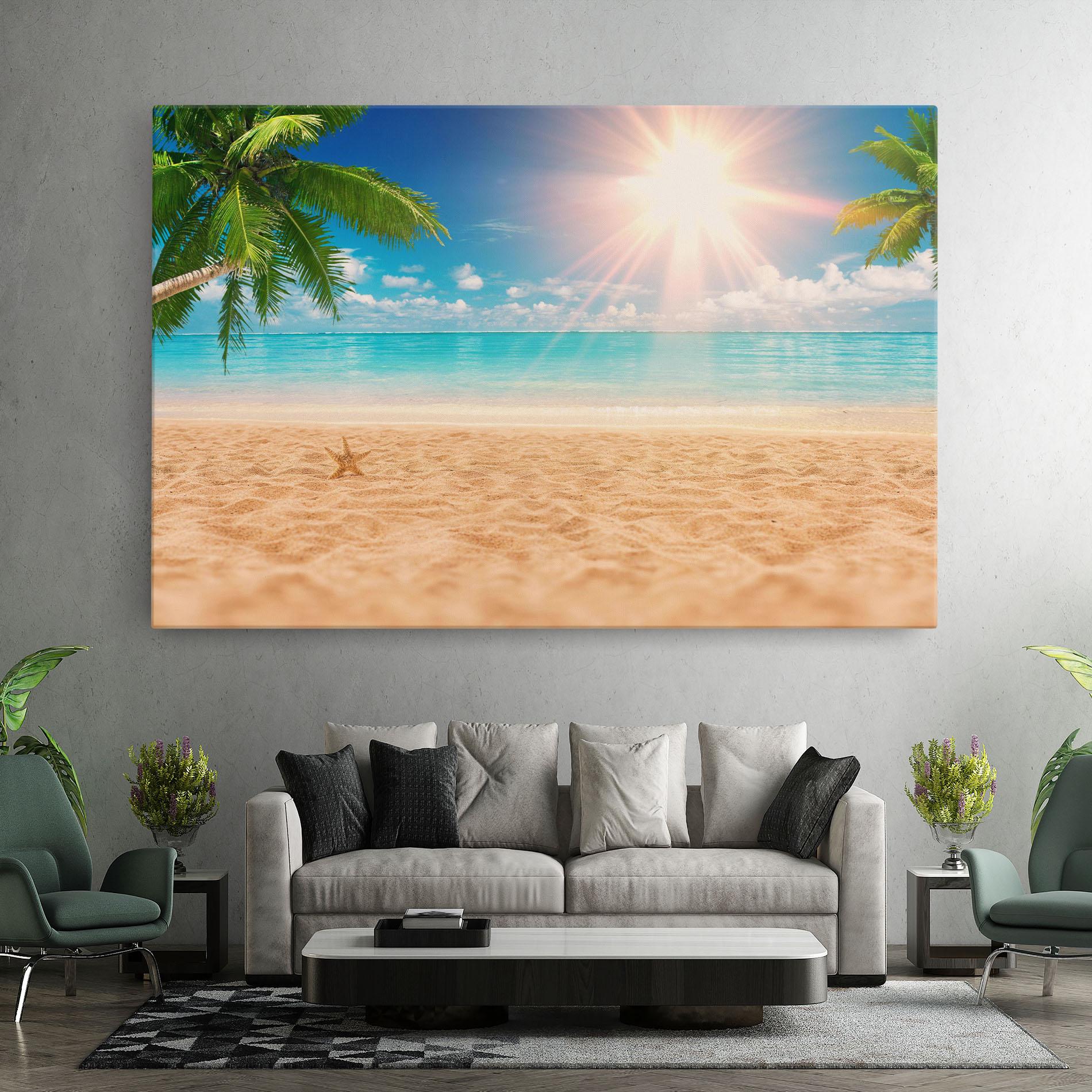 Leinwandbild Exotic Beach Ocean mockup 7