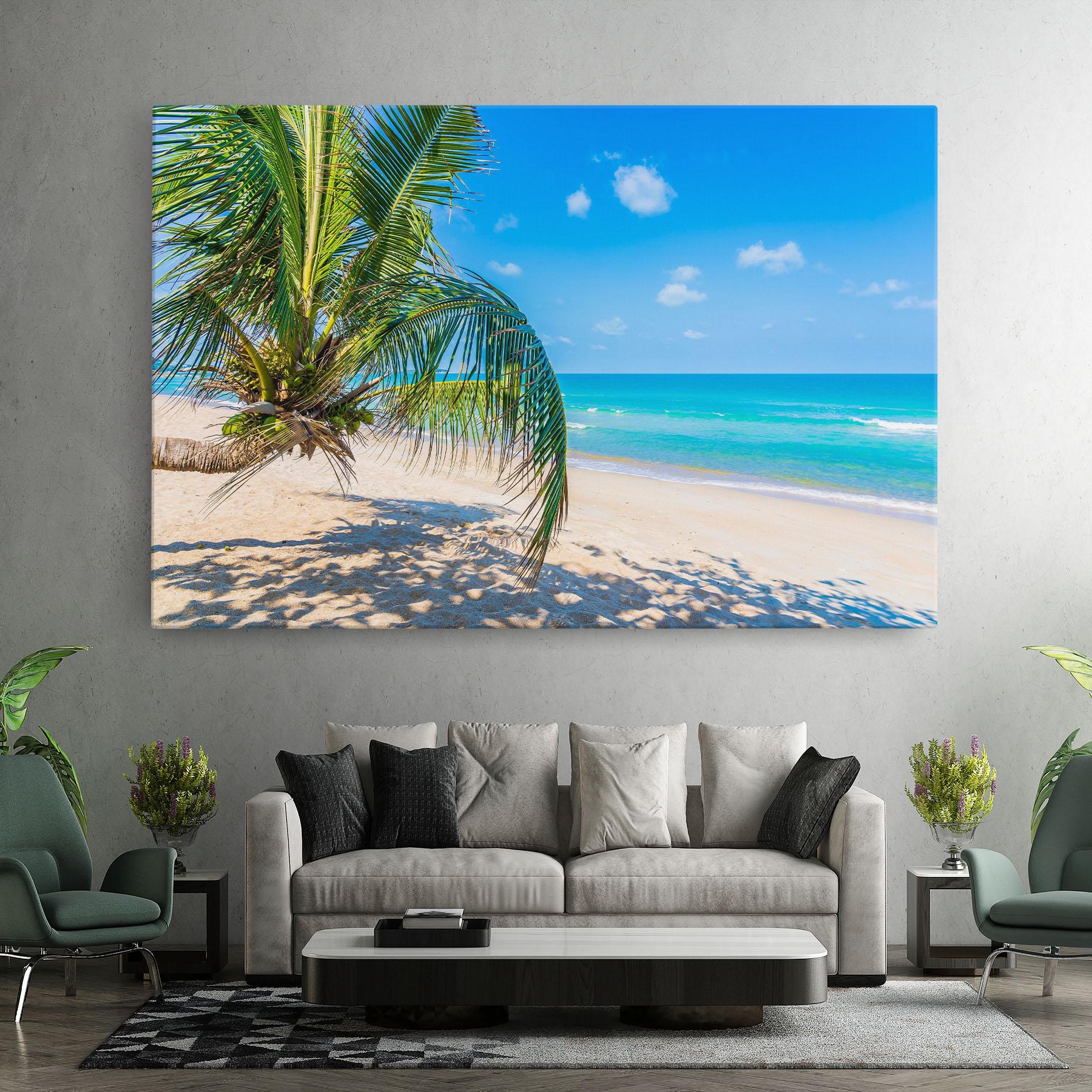 Leinwandbild Tropical Beach View mockup 7