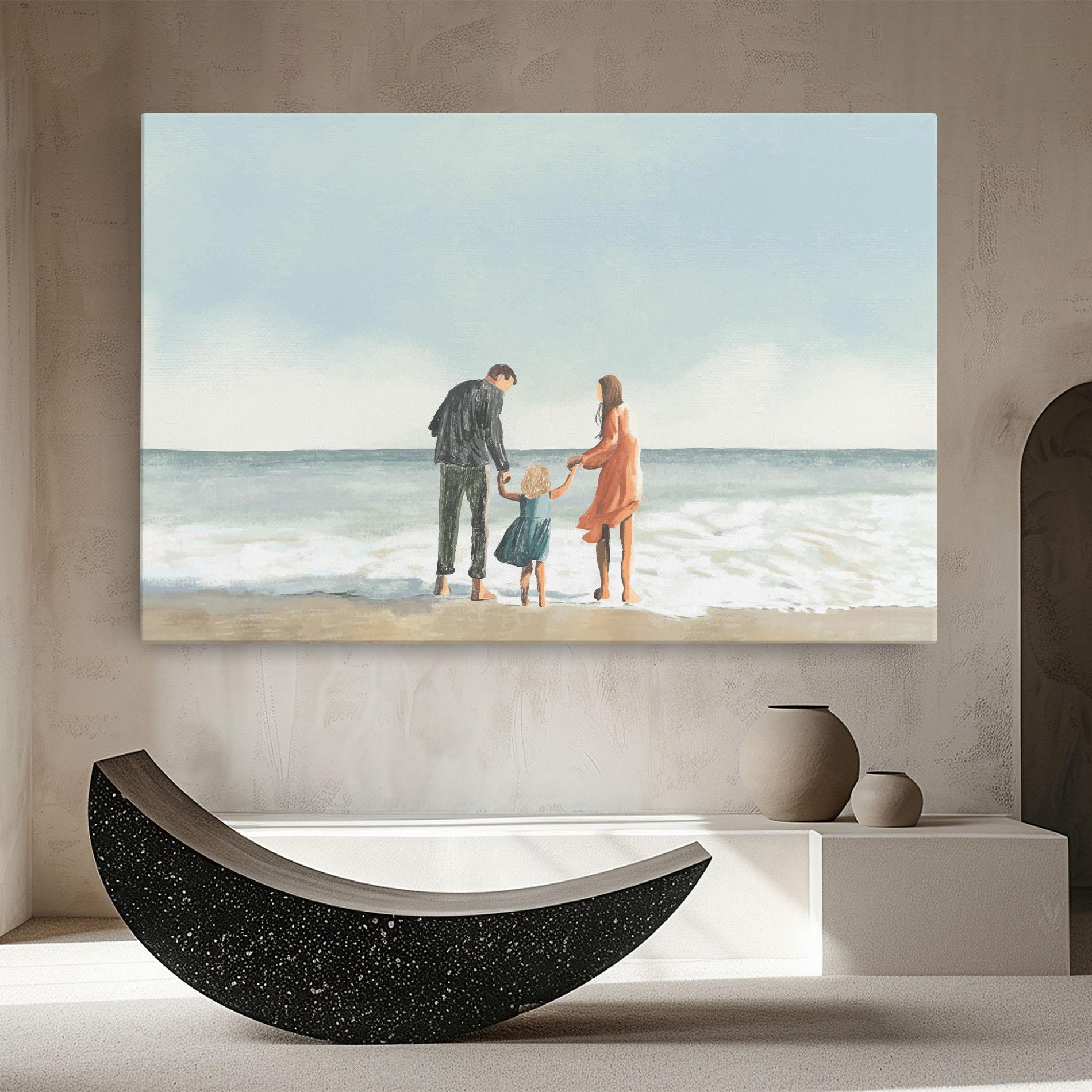 Leinwandbild Beach Family mockup 8