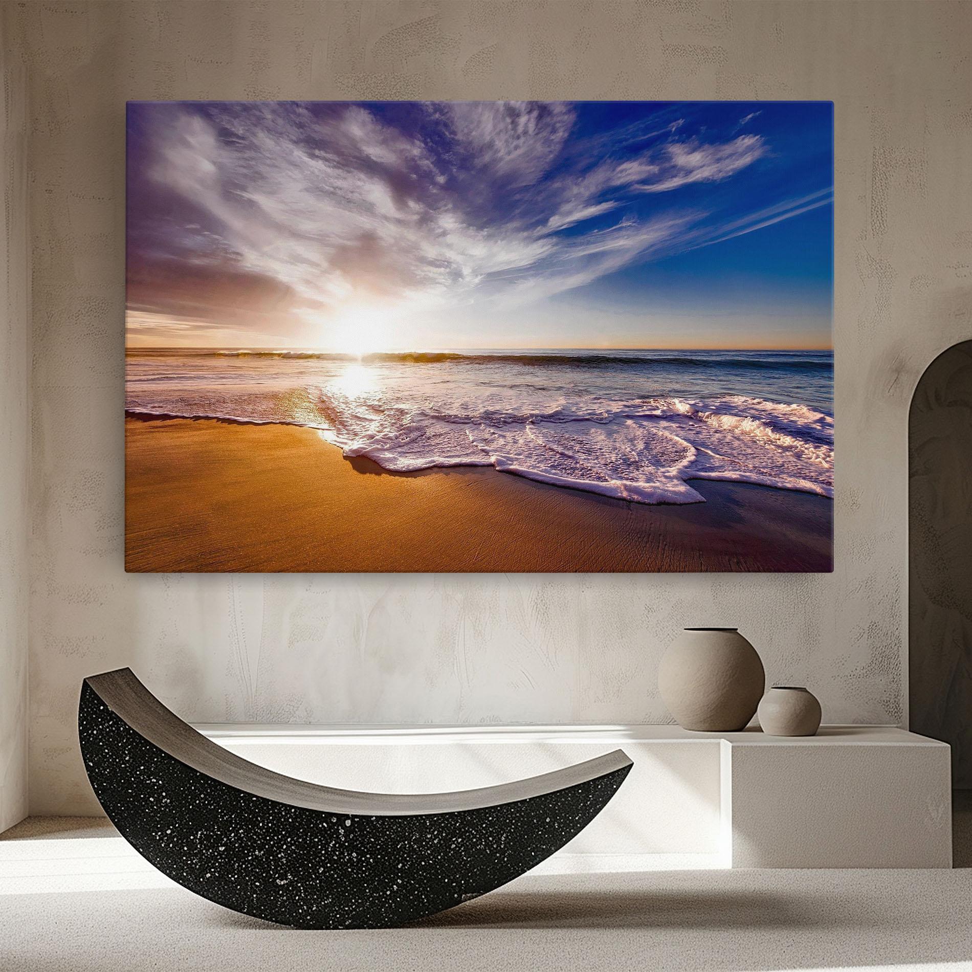 Leinwandbild Beach Sunrise mockup 8