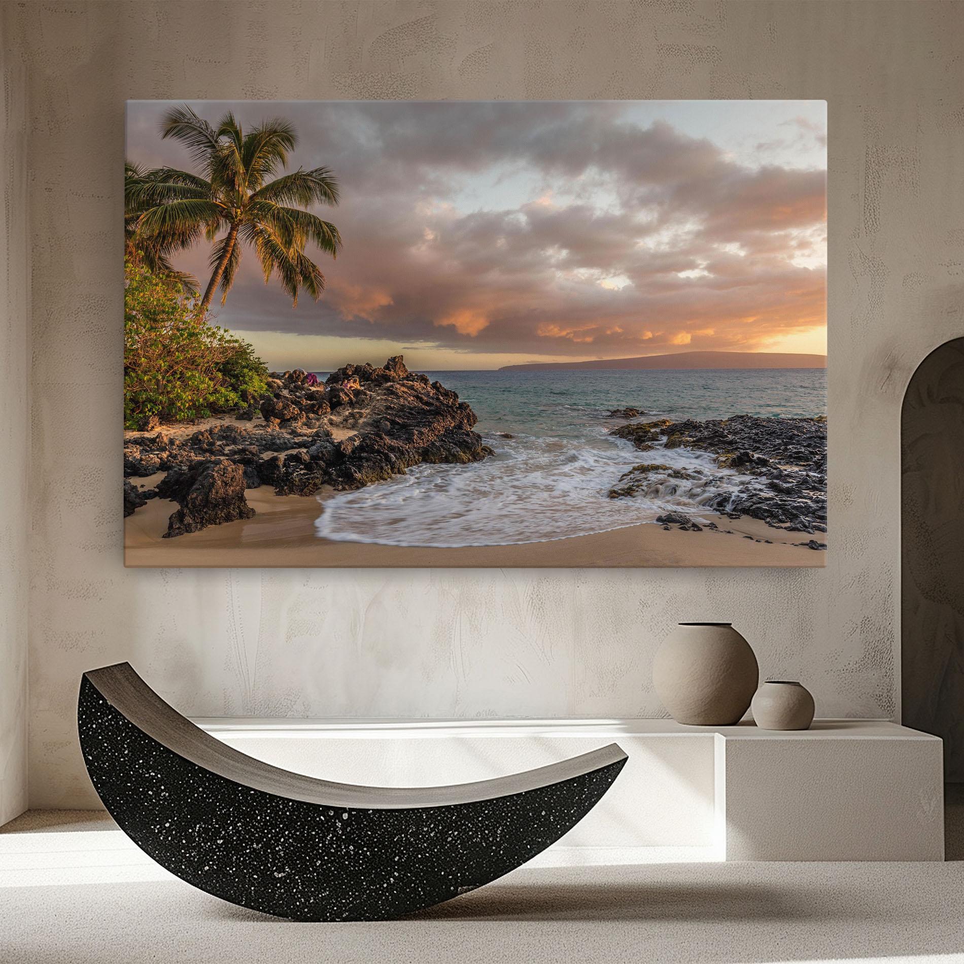 Leinwandbild Beautiful Beach Landscape mockup 8