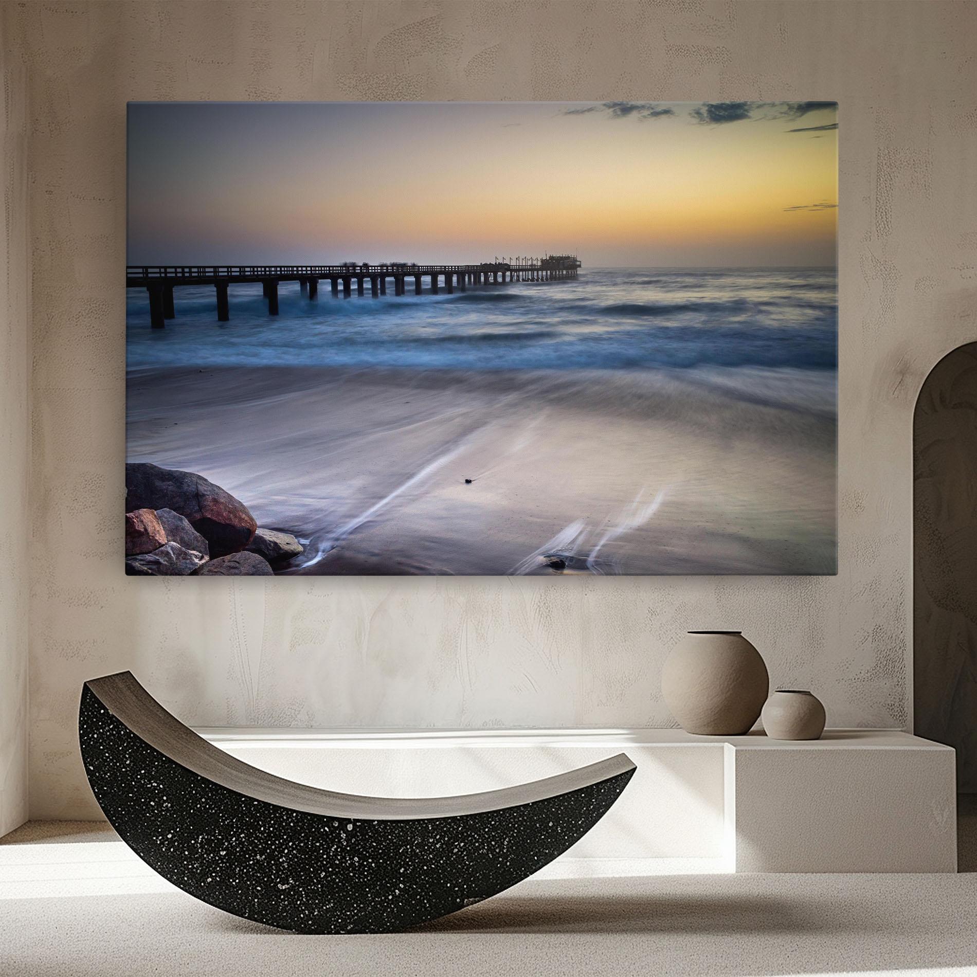 Leinwandbild Empty Pretty Beach mockup 8