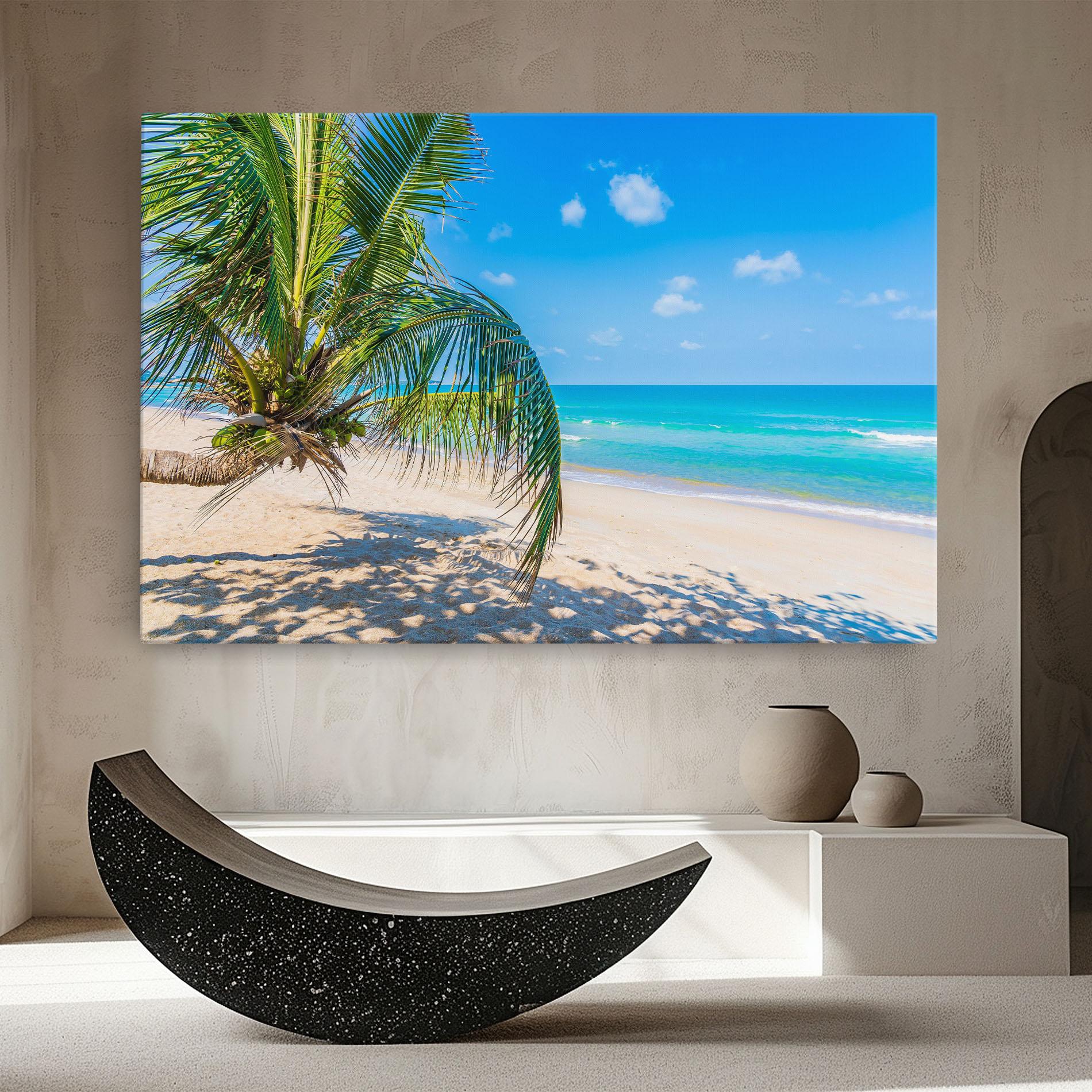 Leinwandbild Tropical Beach View mockup 8