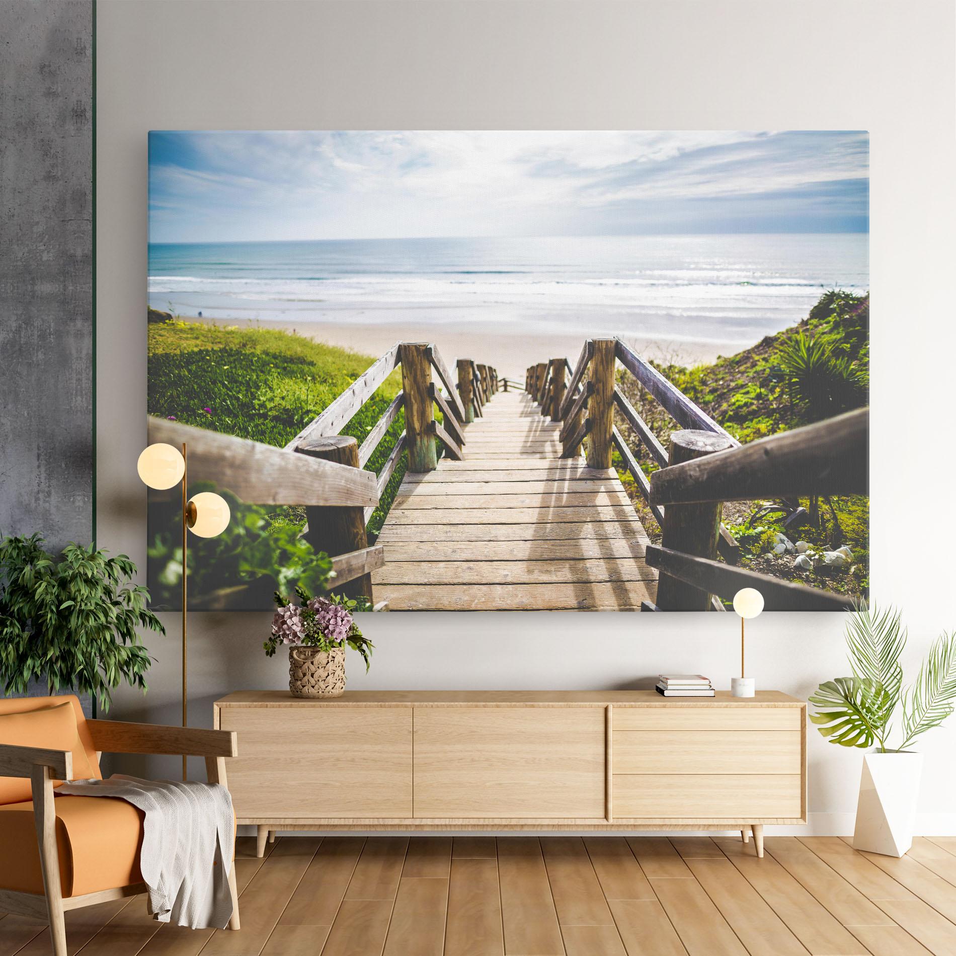 Leinwandbild Beach Road mockup 9