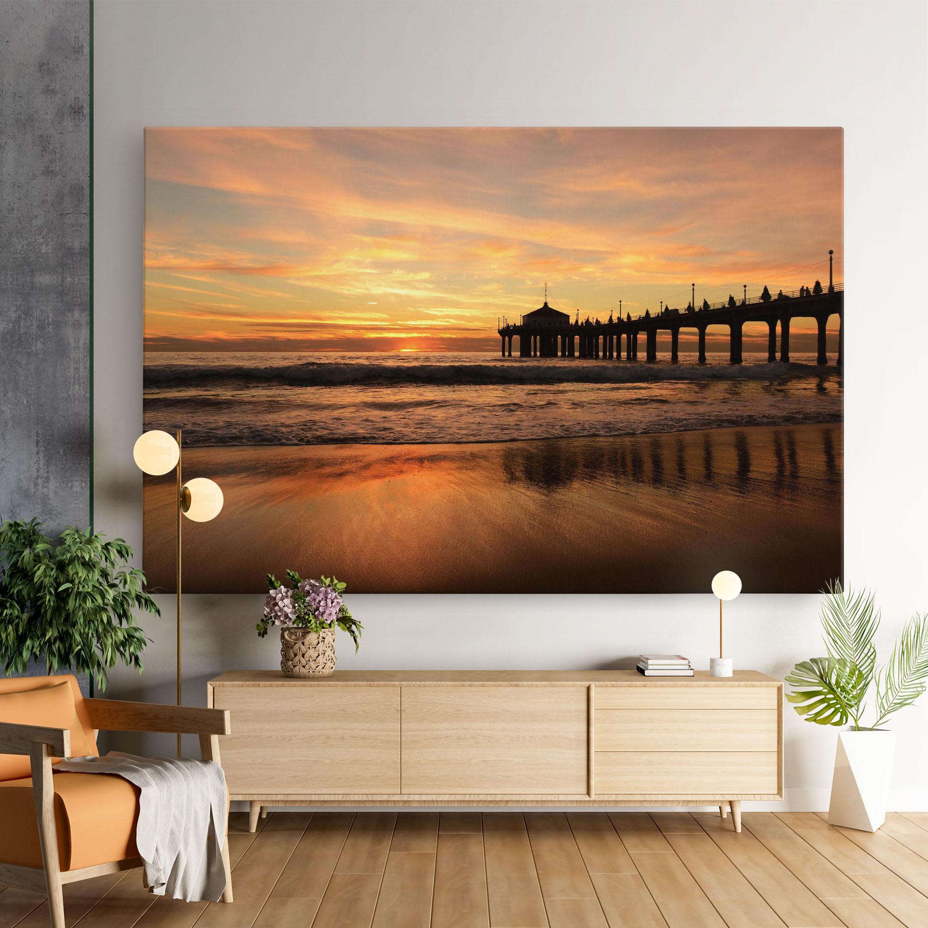 Leinwandbild Beach Sunset View mockup 9