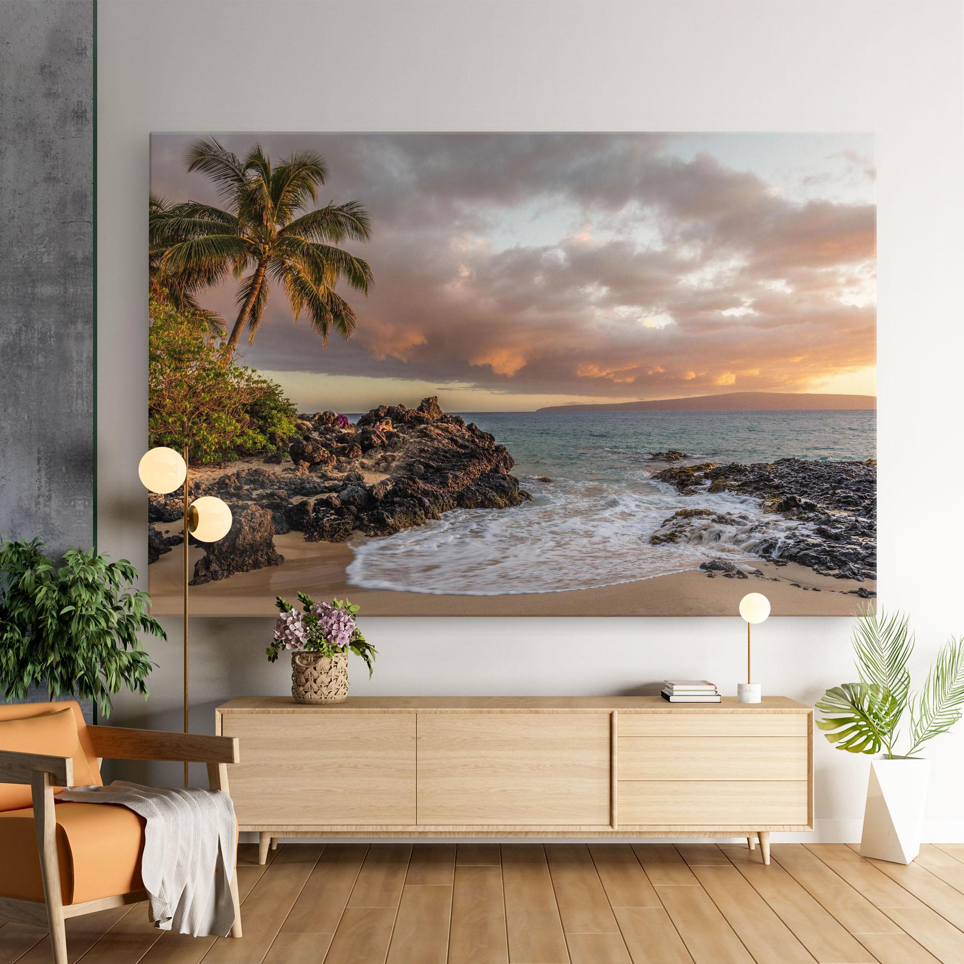 Leinwandbild Beautiful Beach Landscape mockup 9