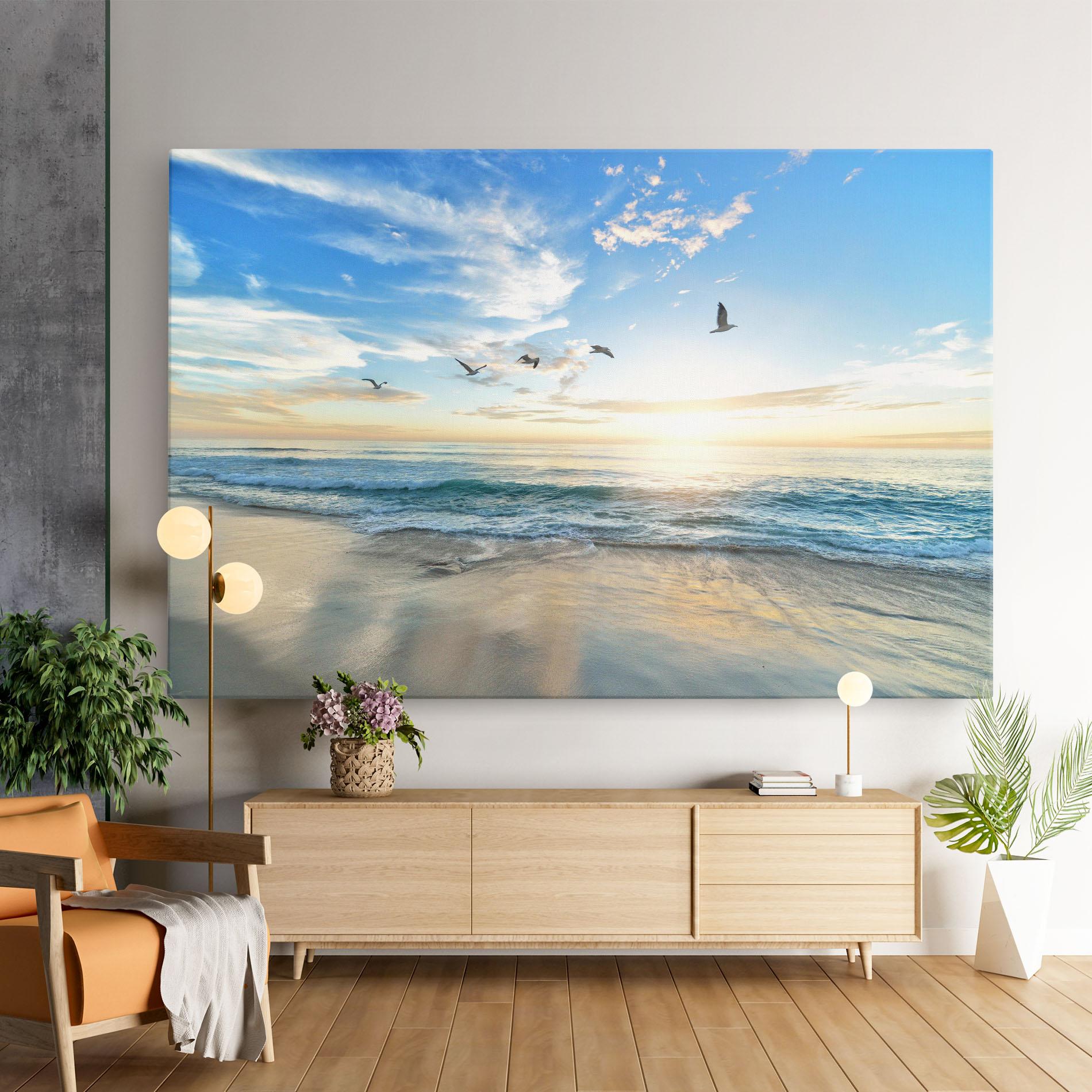 Leinwandbild Beautiful Beach mockup 9
