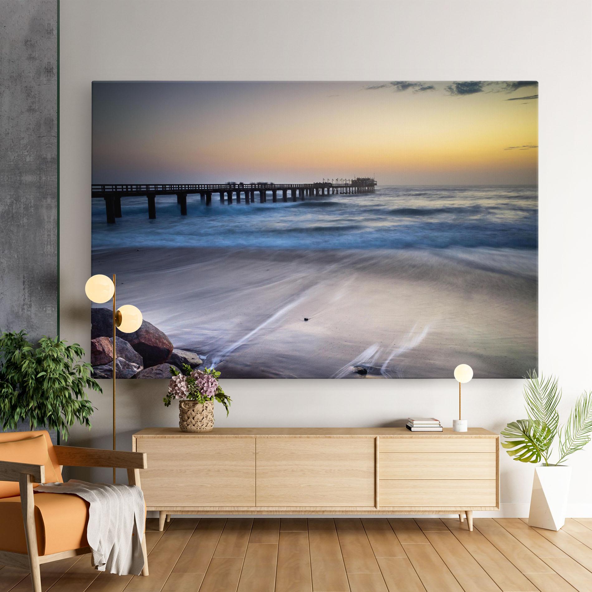 Leinwandbild Empty Pretty Beach mockup 9