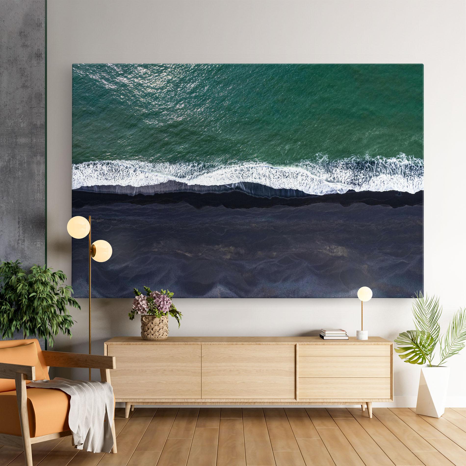 Leinwandbild Green Blue Beach mockup 9