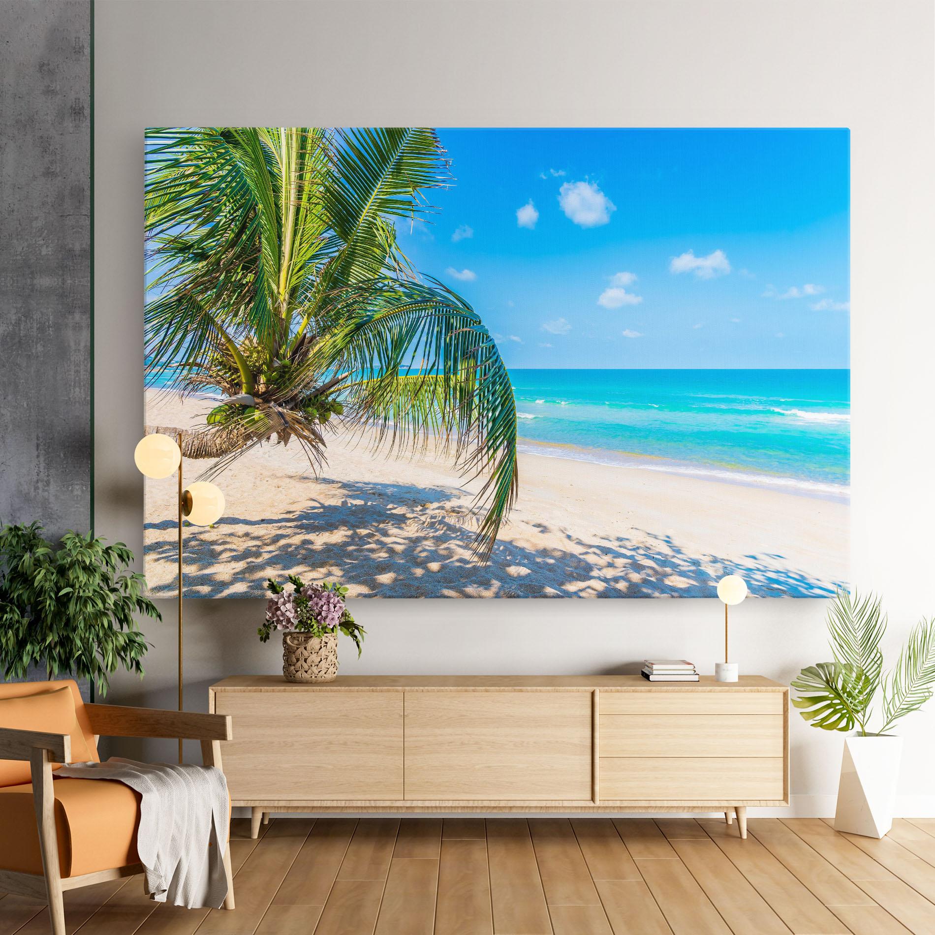 Leinwandbild Tropical Beach View mockup 9