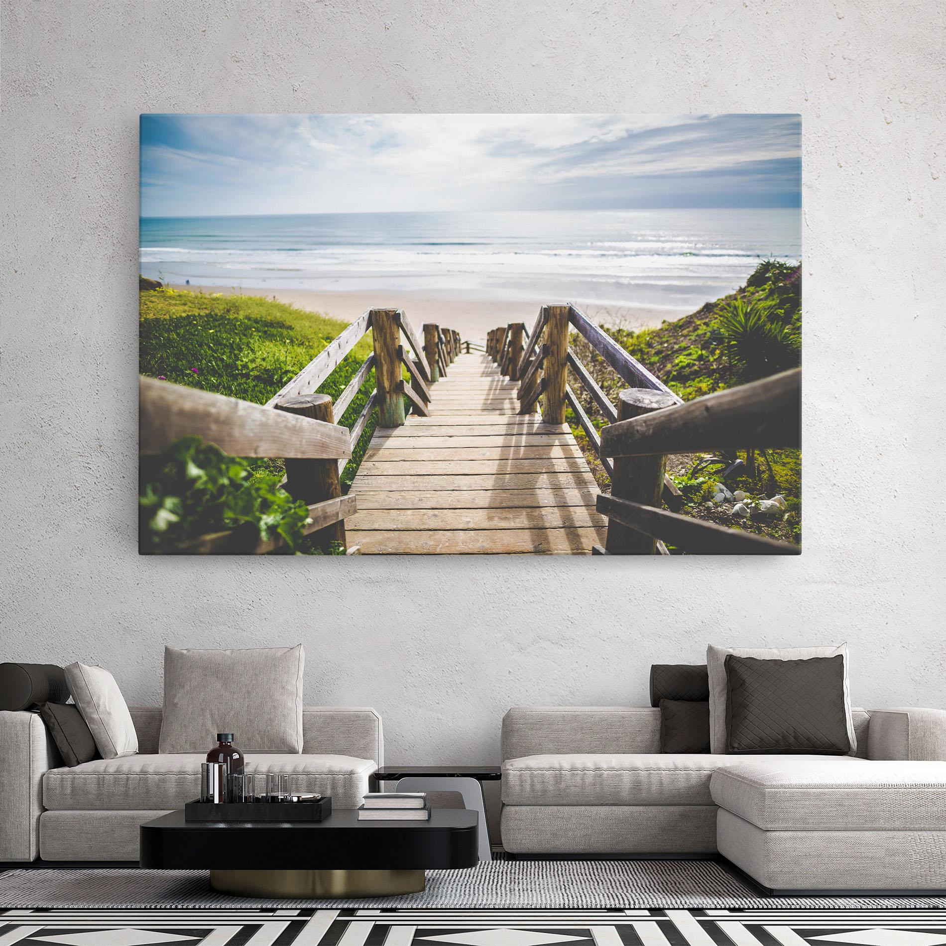 Leinwandbild Beach Road mockup 2