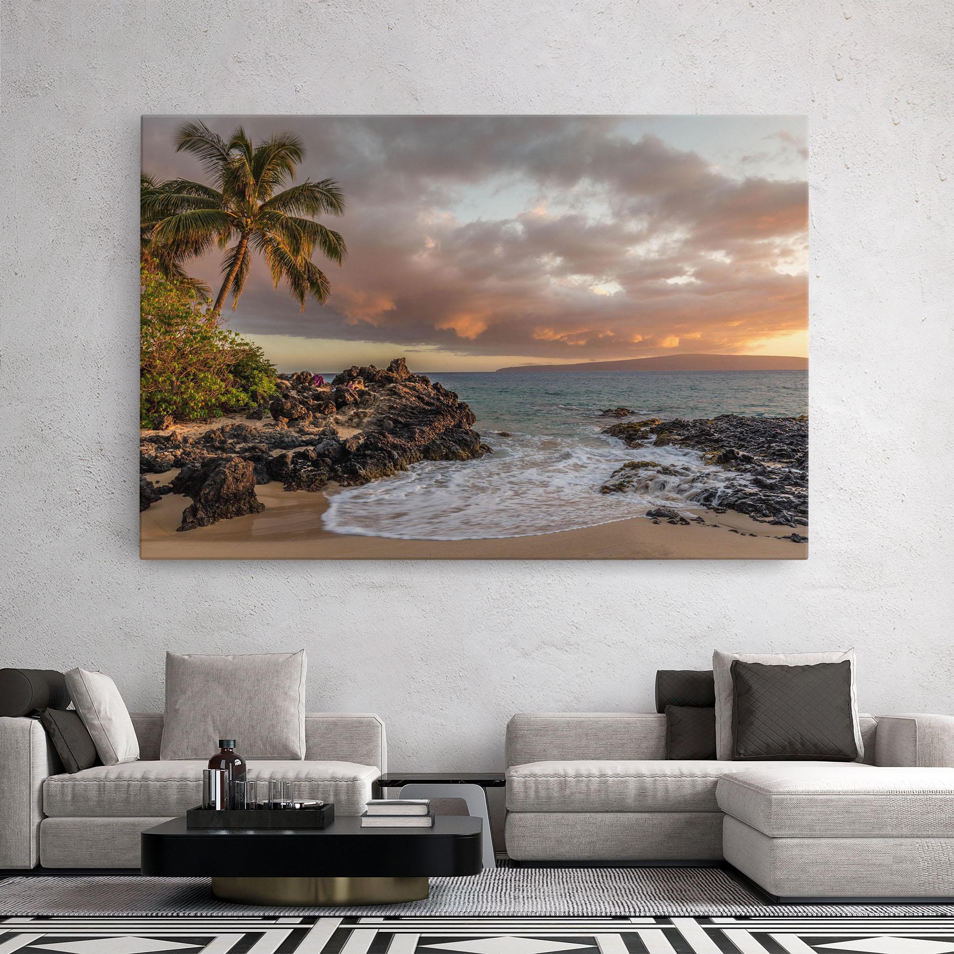 Leinwandbild Beautiful Beach Landscape mockup 2