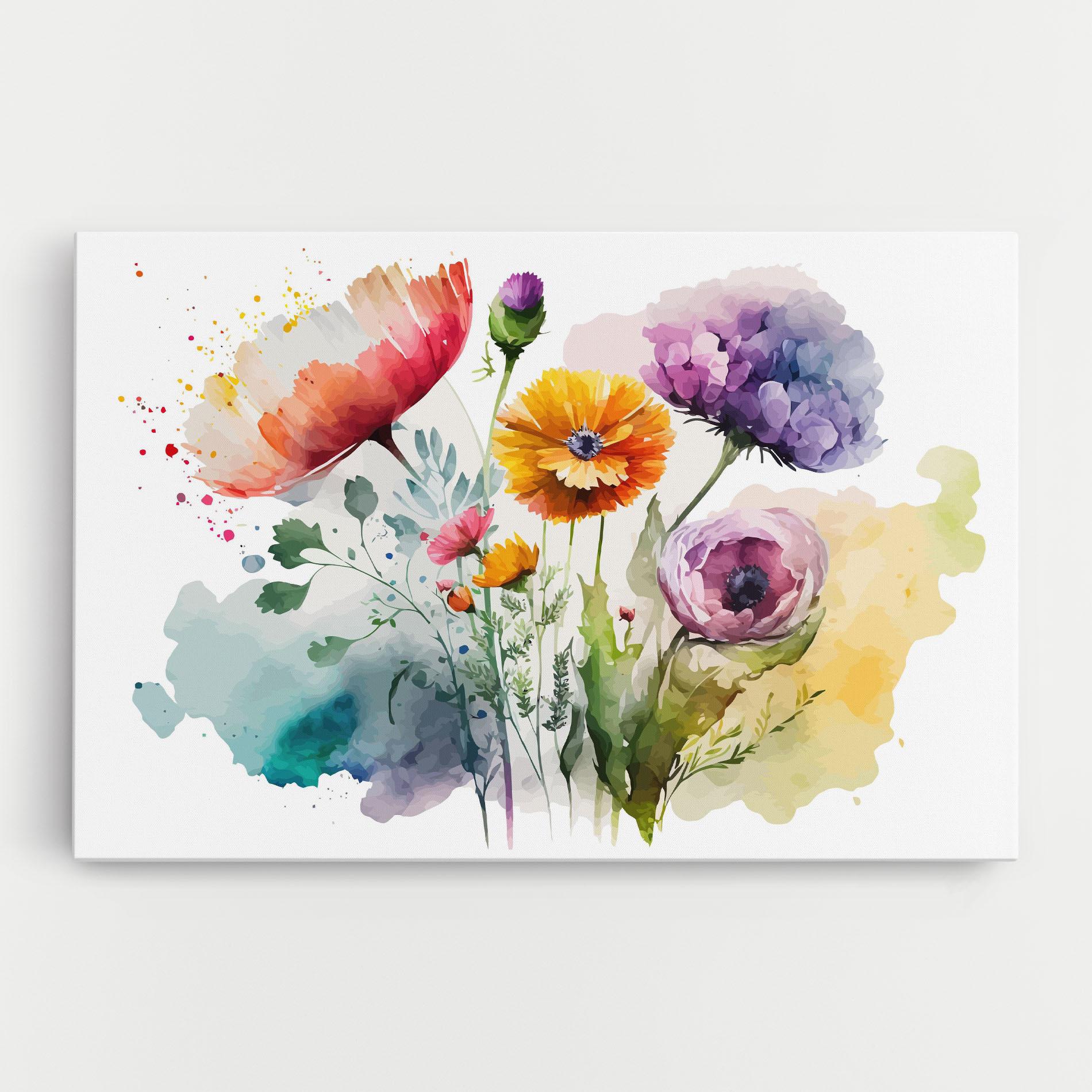 Leinwandbild Beautiful Spring Flowers mockup 0