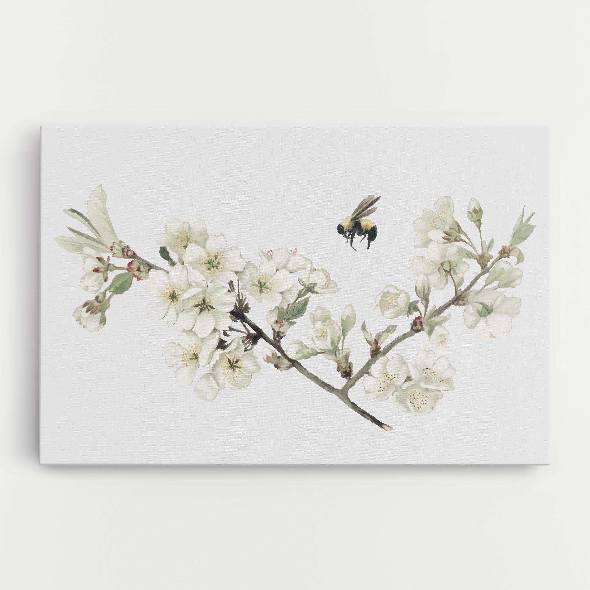 Leinwandbild Bee Spring Flower mockup 0
