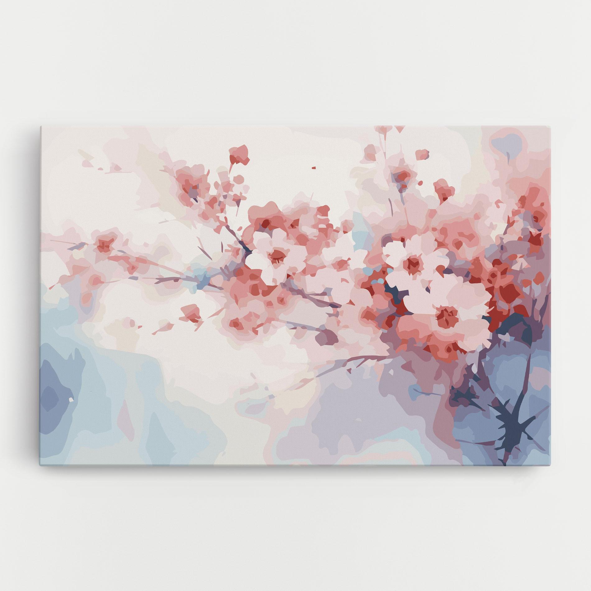 Leinwandbild Pastel Spring Flowers mockup 0