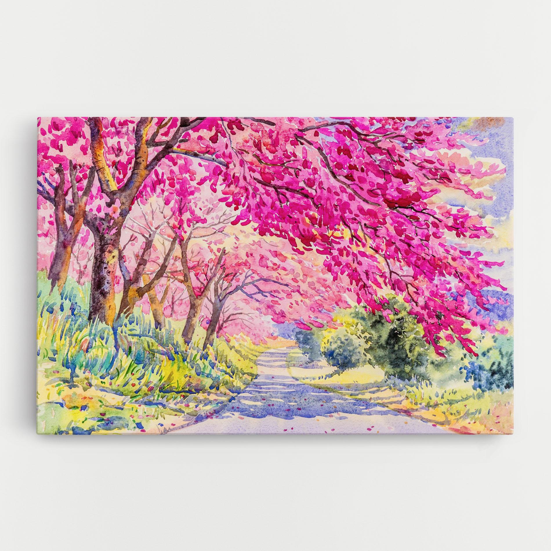 Leinwandbild Pink Trees Art mockup 0