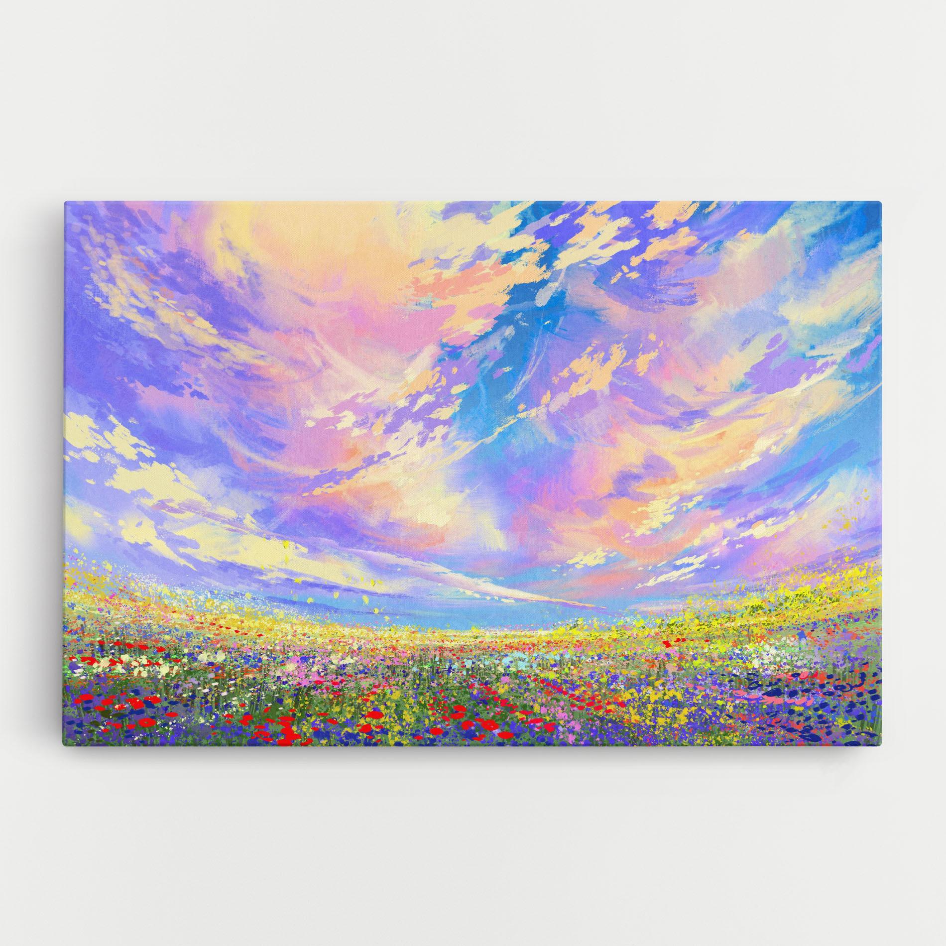 Leinwandbild Spring Field mockup 0