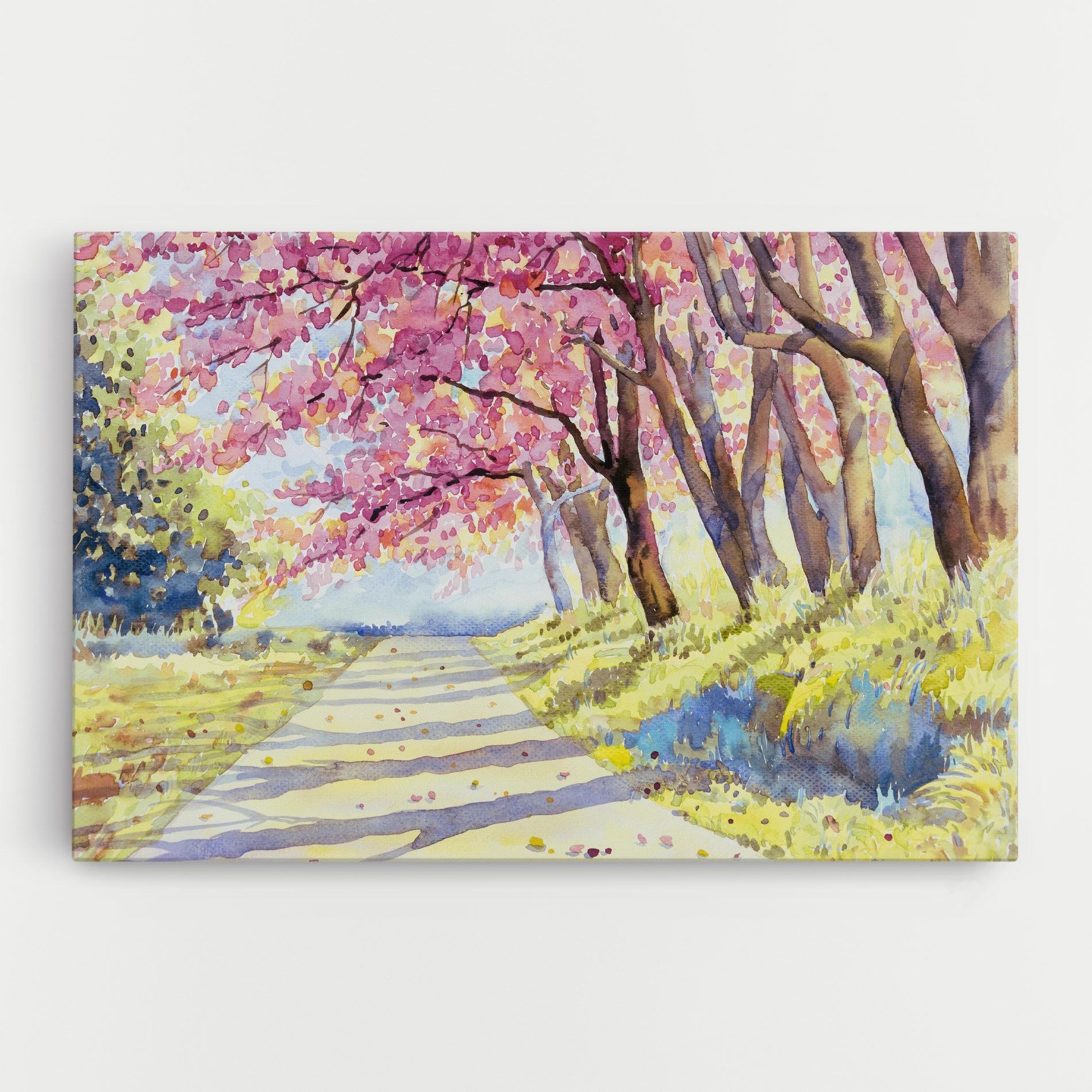 Watercolor Spring Landscape mockup 0