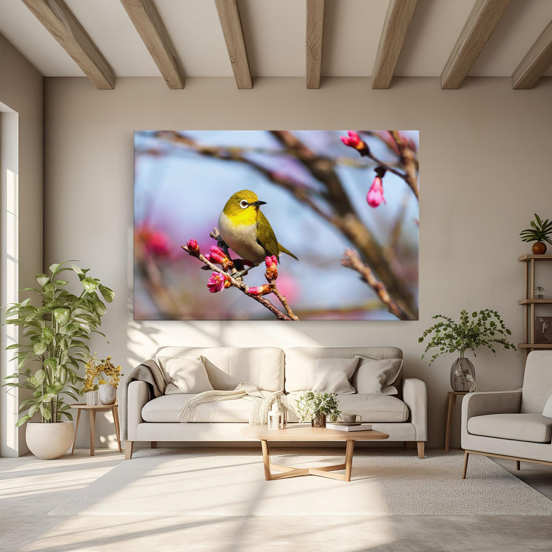 Leinwandbild Cute Pink Flower Buds mockup 6