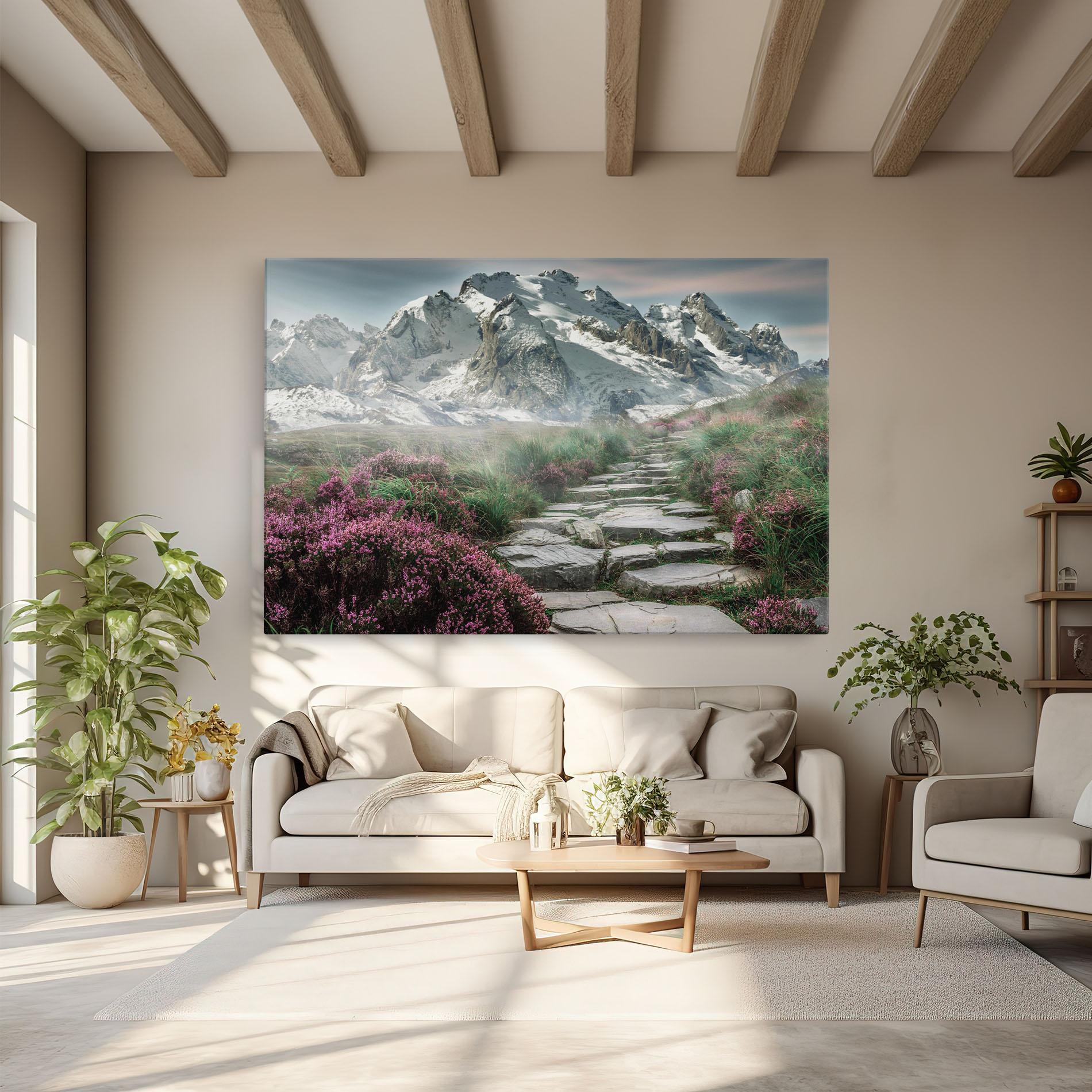 Leinwandbild Mountain Spring View mockup 6