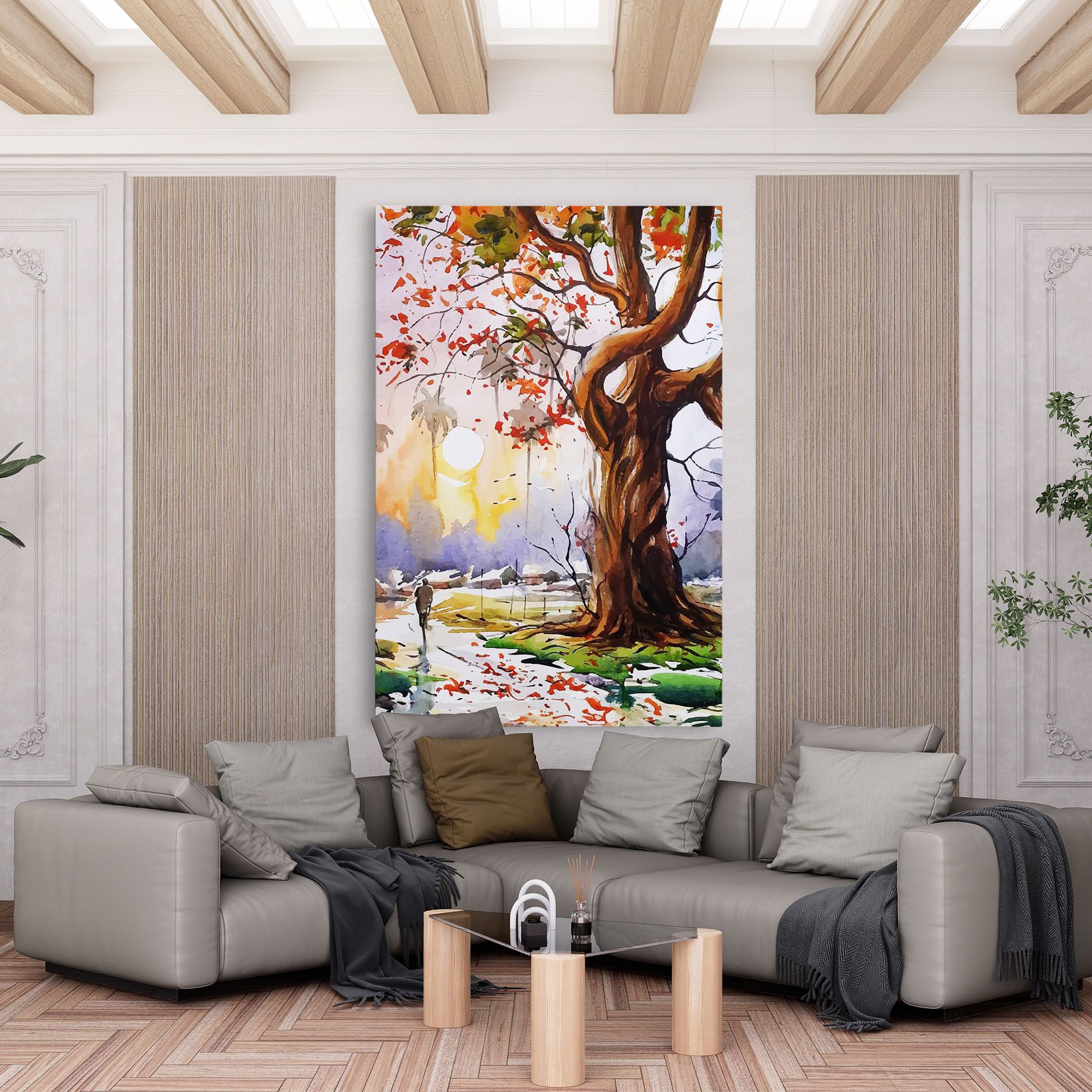 Watercolor Spring Tree mockup 6