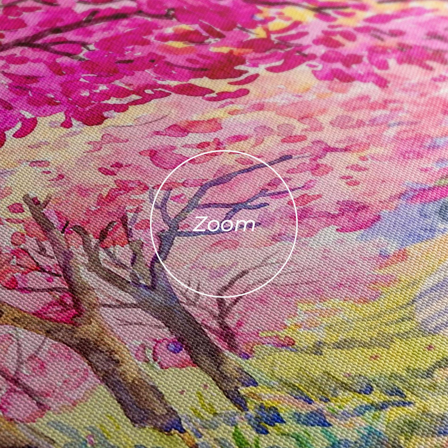 Leinwandbild Pink Trees Art mockup 3